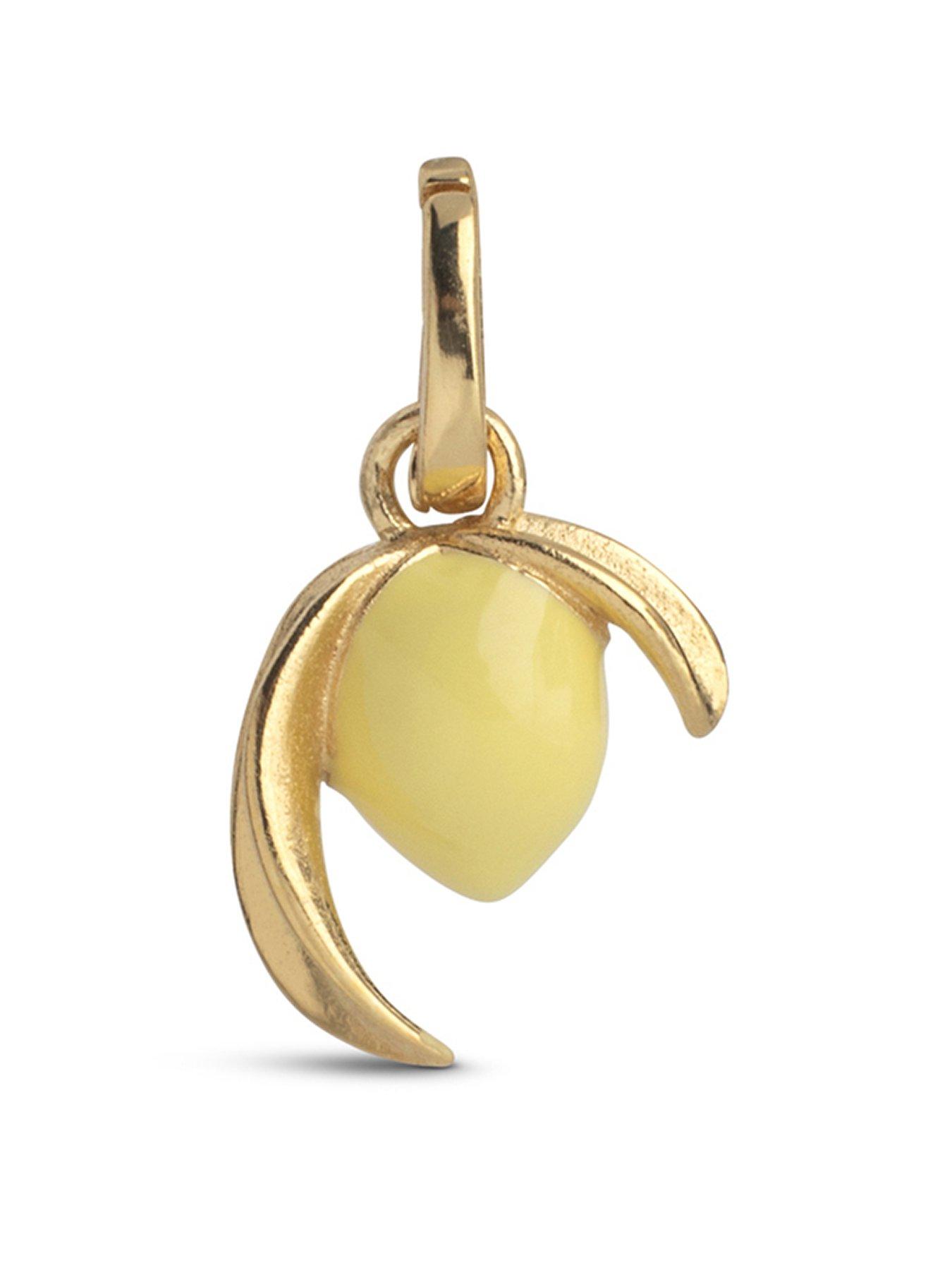 undefined Lively Lemon Charm 18ct Gold Plated 925 Sterling Silver