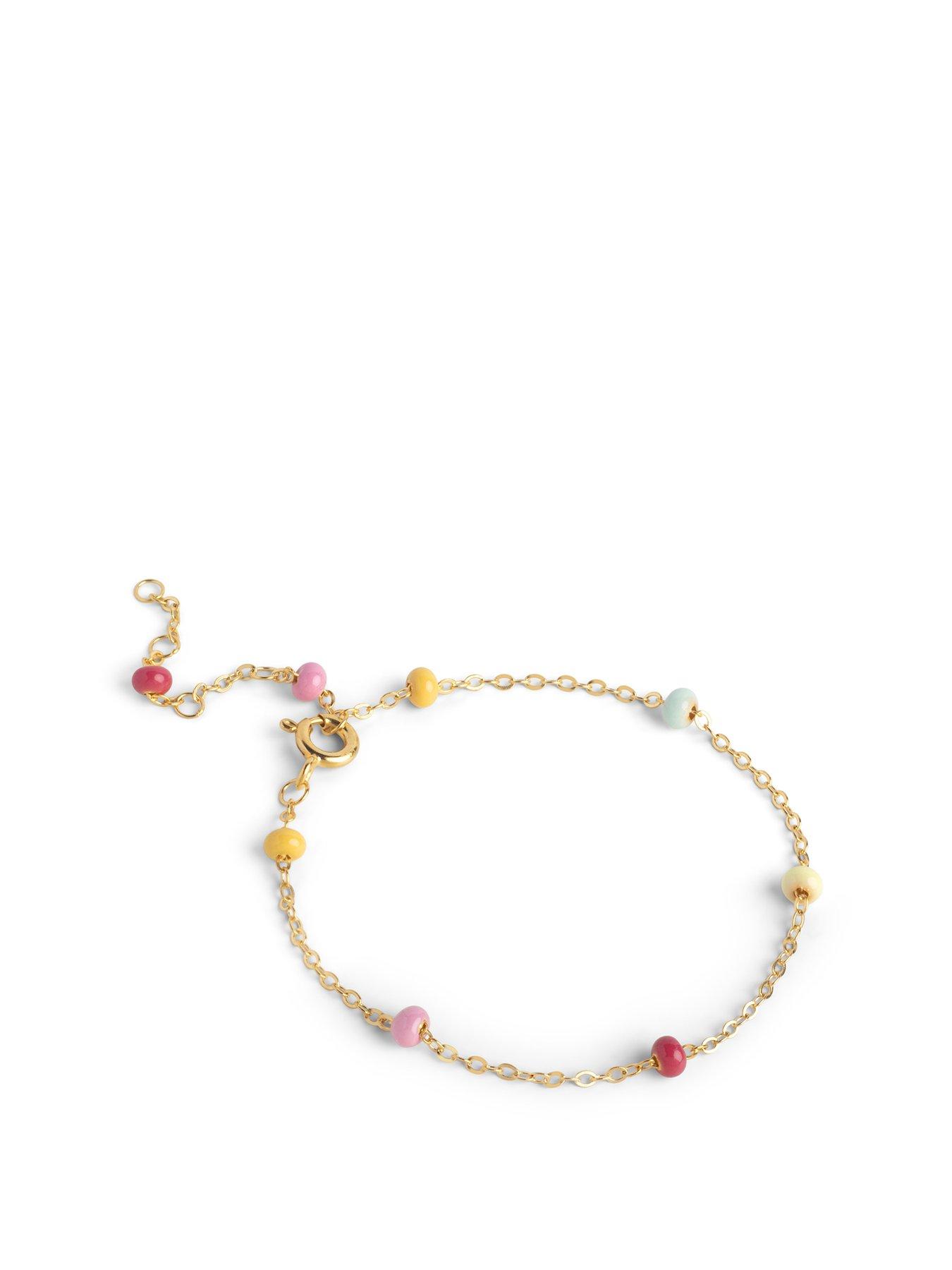 Image 1 of 4 of ENAMEL Copenhagen Lola Bold Bracelet 18ct Gold Plated 925 Sterling Silver - Rainbow
