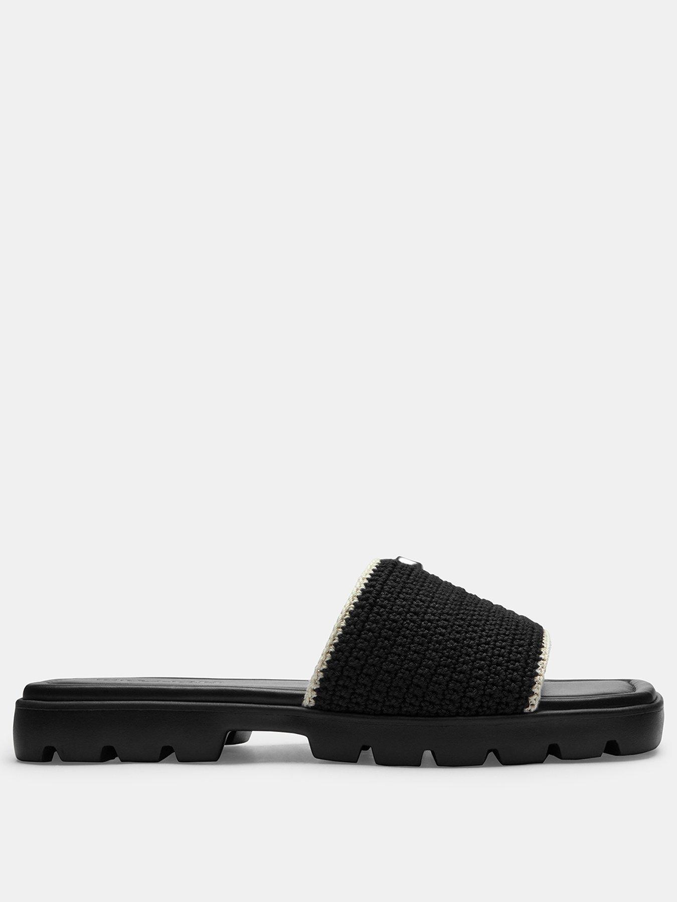 Image 3 of 6 of COACH Florence Crochet Sandal - Black