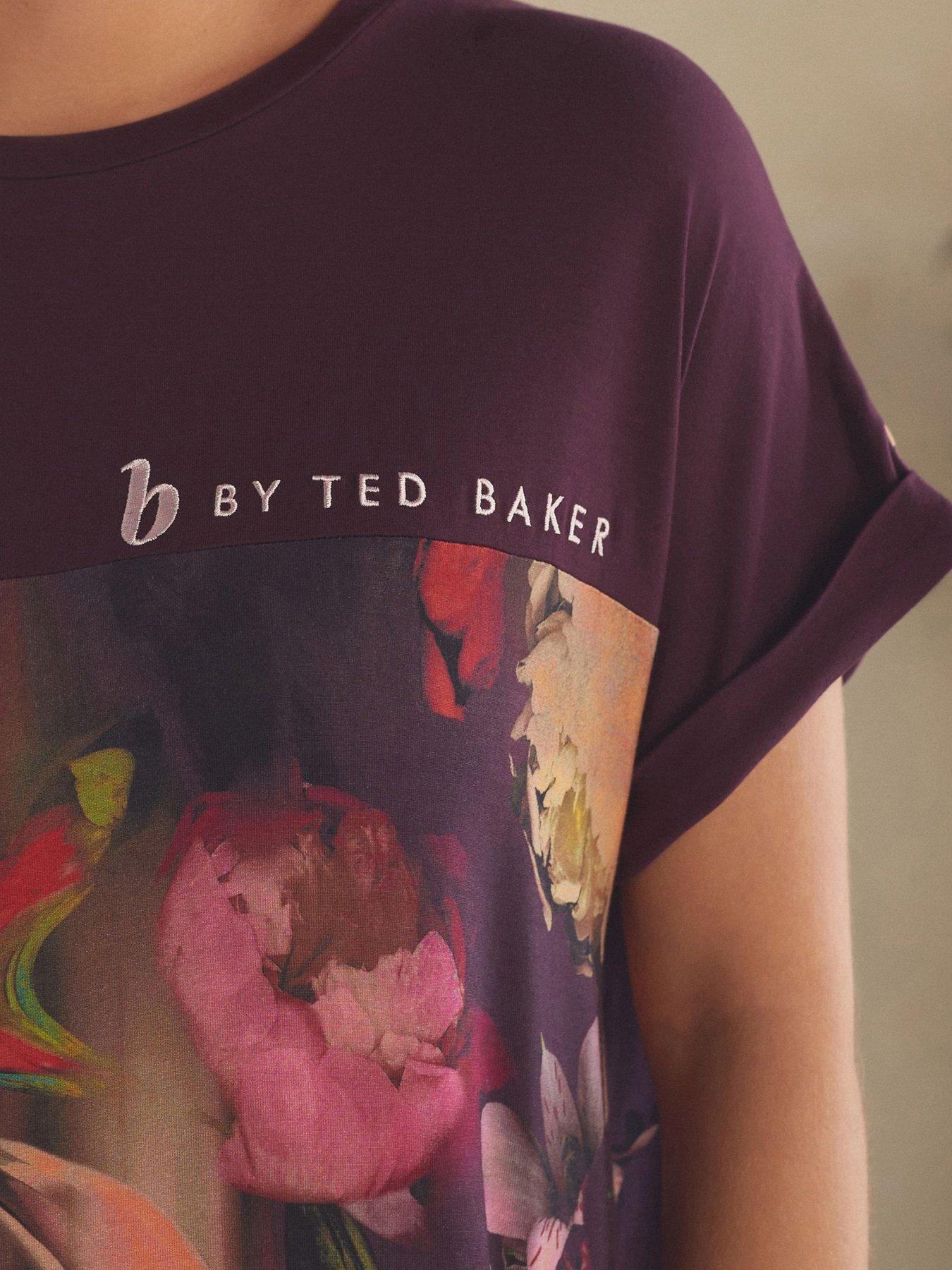 Image 3 of 6 of B By Ted Baker Floral Satin Slip - Purple