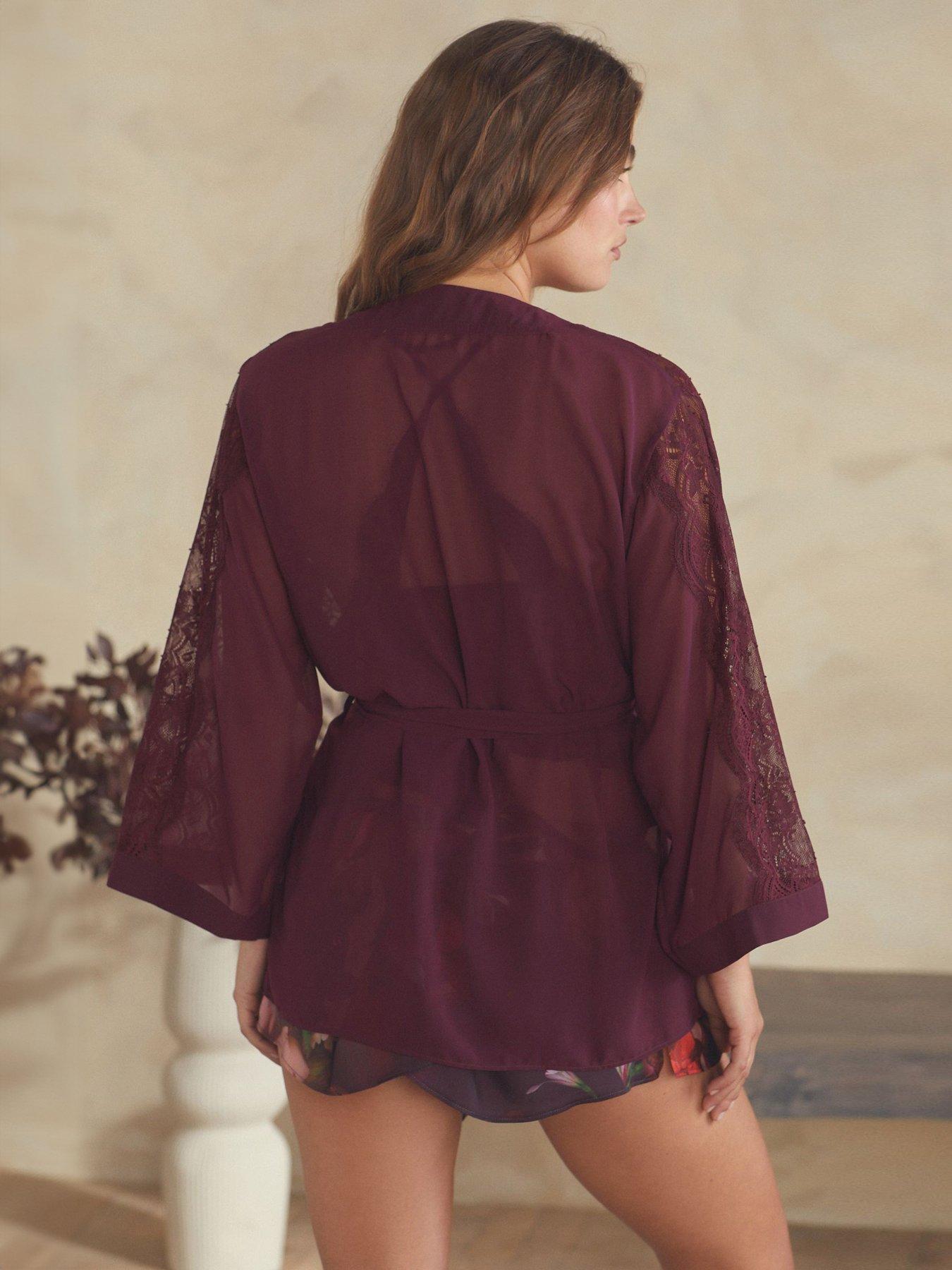 Image 2 of 6 of B By Ted Baker Aubergine Robe - Purple