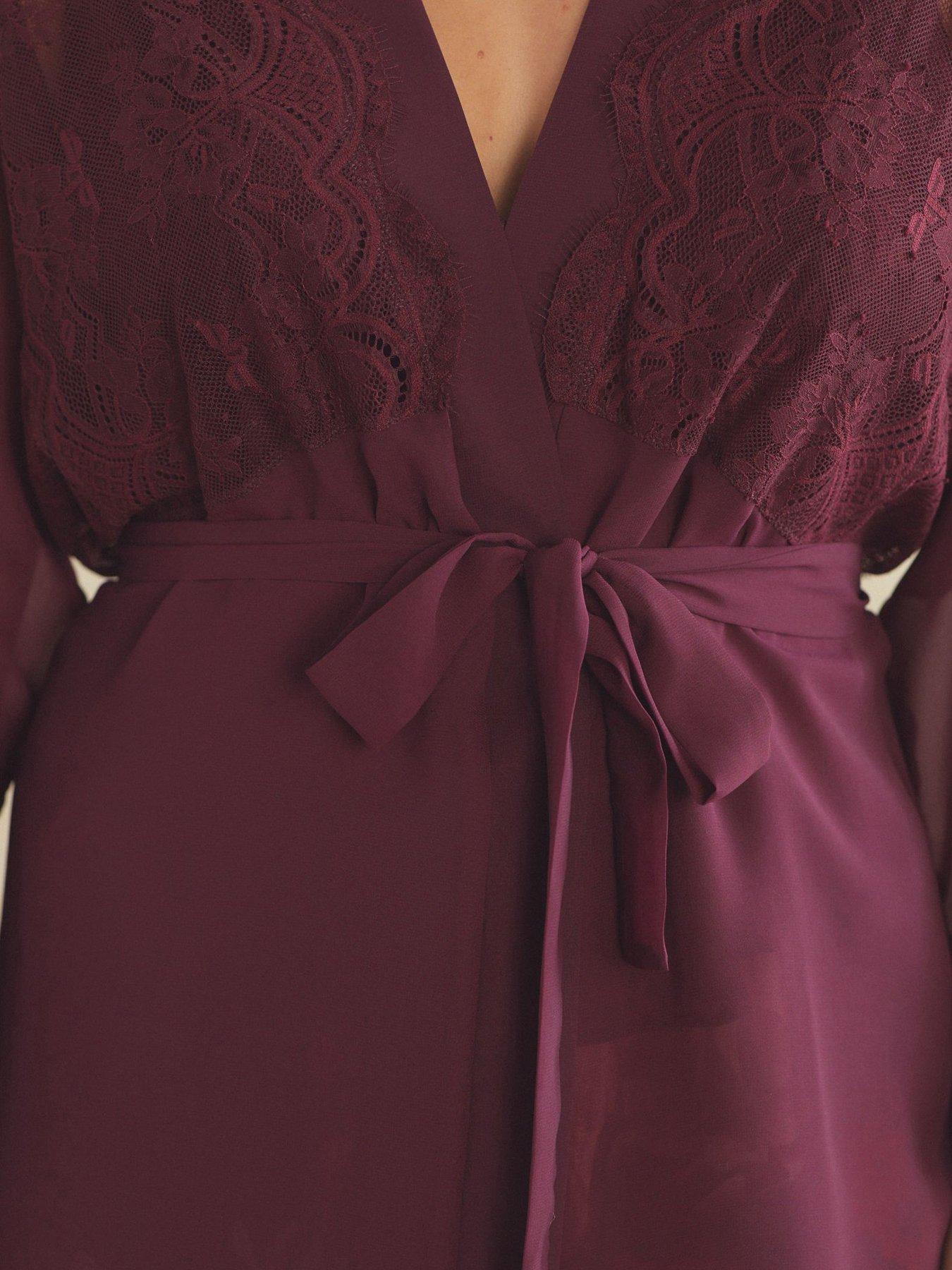 Image 3 of 6 of B By Ted Baker Aubergine Robe - Purple