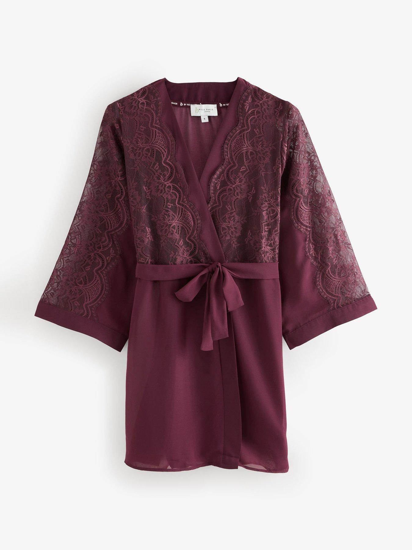 Image 6 of 6 of B By Ted Baker Aubergine Robe - Purple