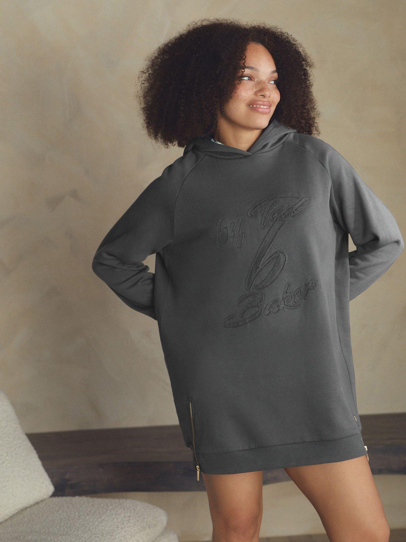  image of b-by-ted-baker-lounge-hoodie-grey