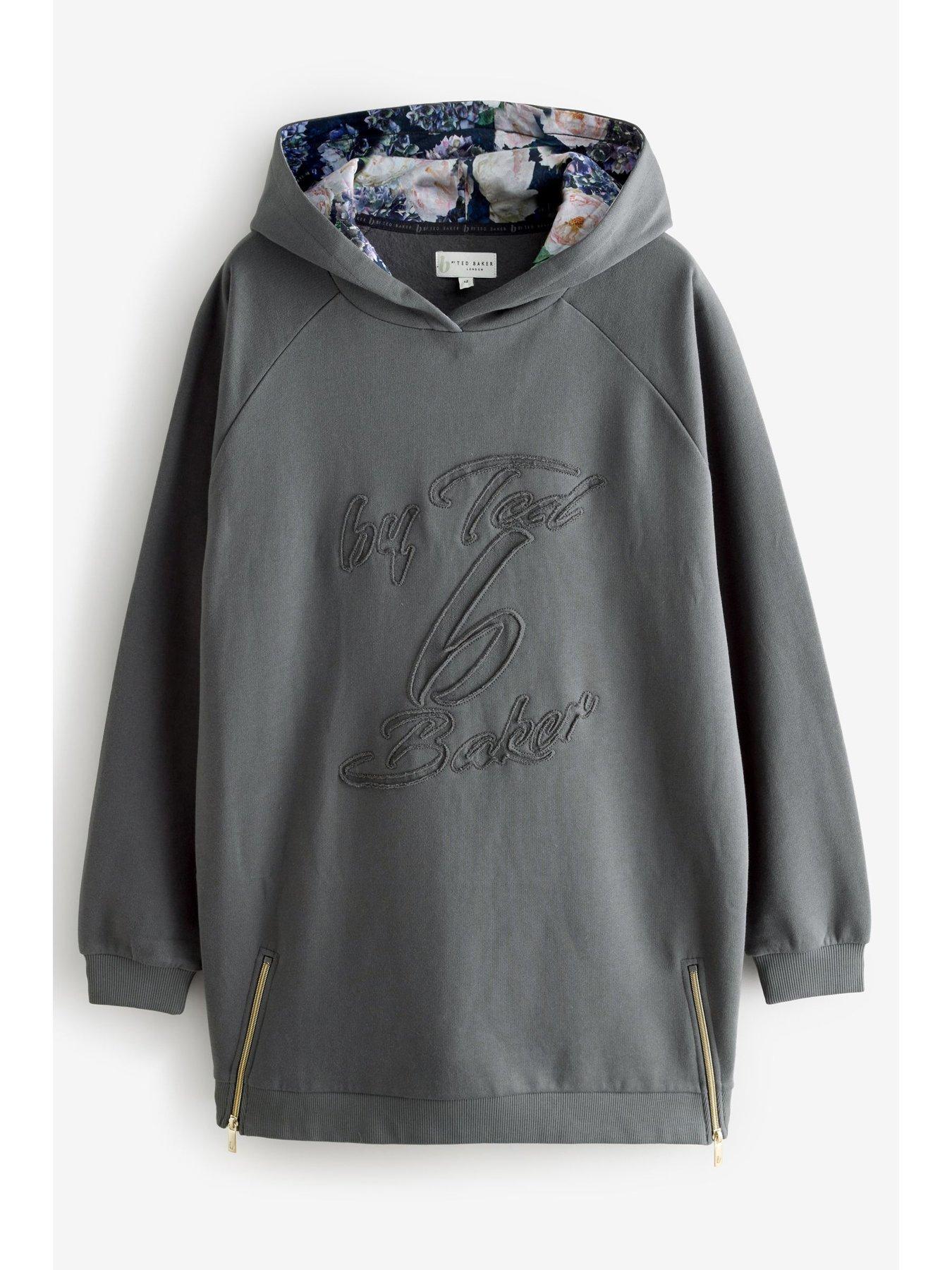 image of b-by-ted-baker-lounge-hoodie-grey