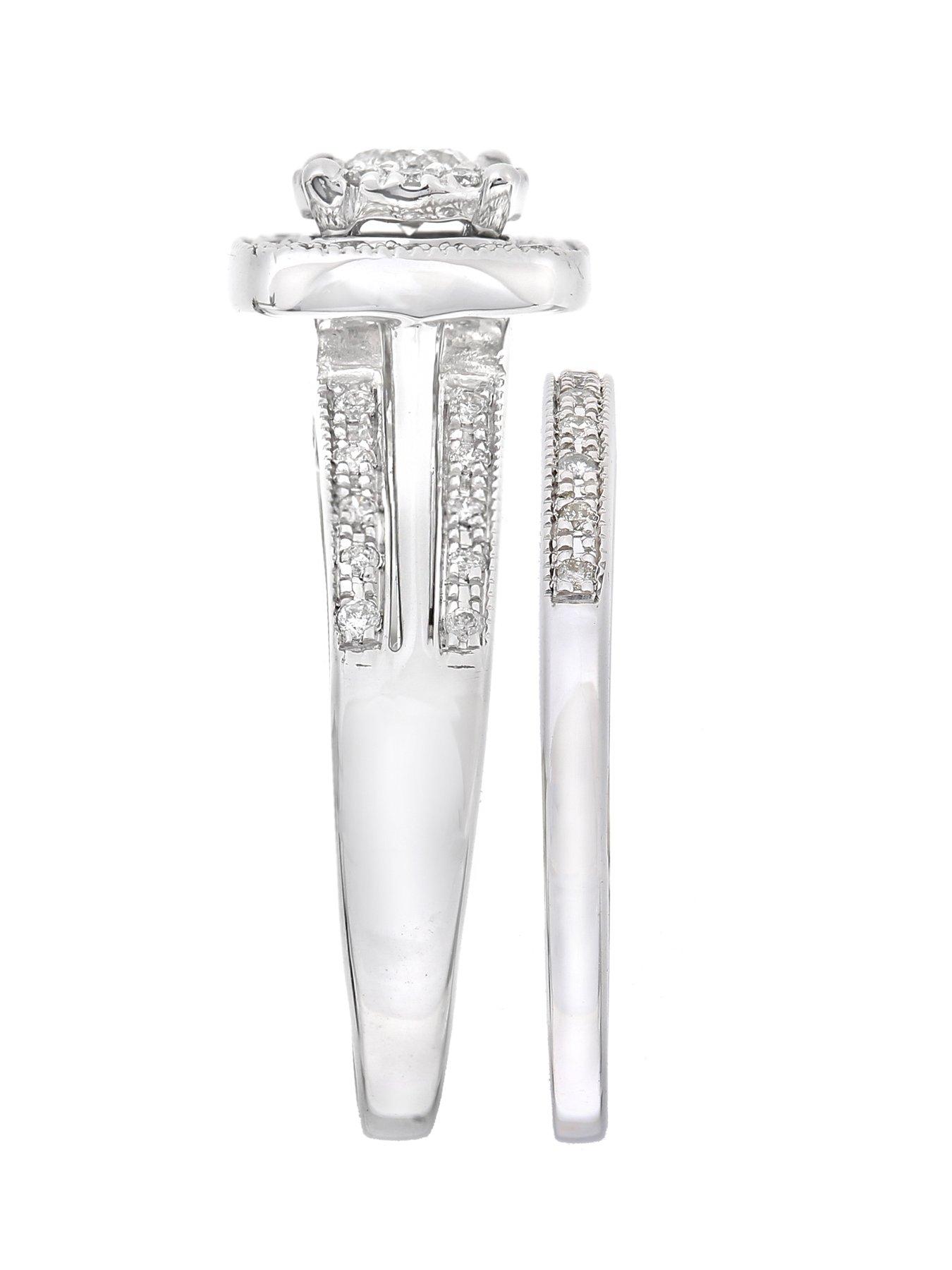 Image 6 of 6 of The Love Collection 9Ct White Gold 50 Point Diamond Square S