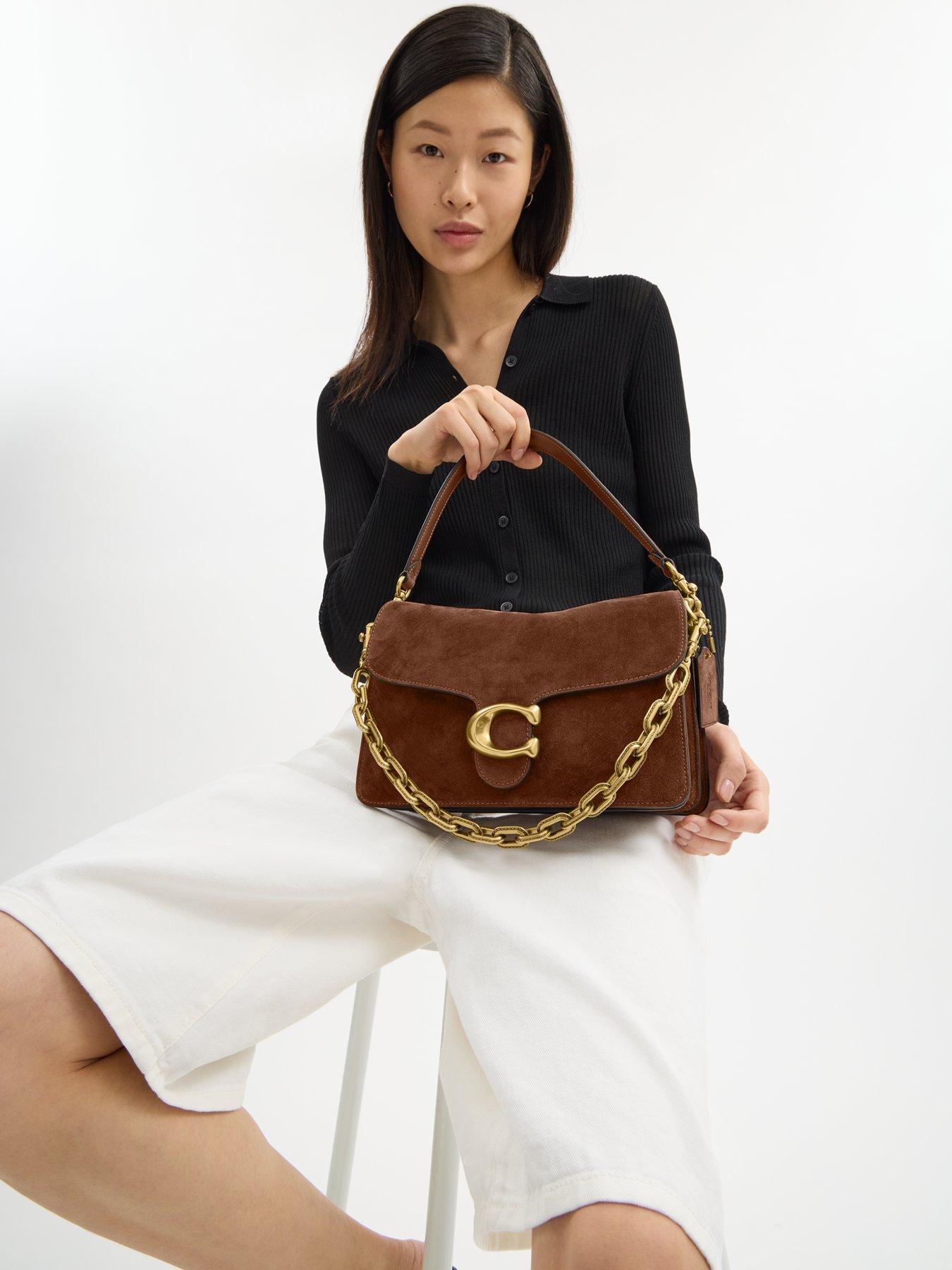 Image 2 of 4 of COACH Suede Chain Tabby Shoulder Bag With Chain