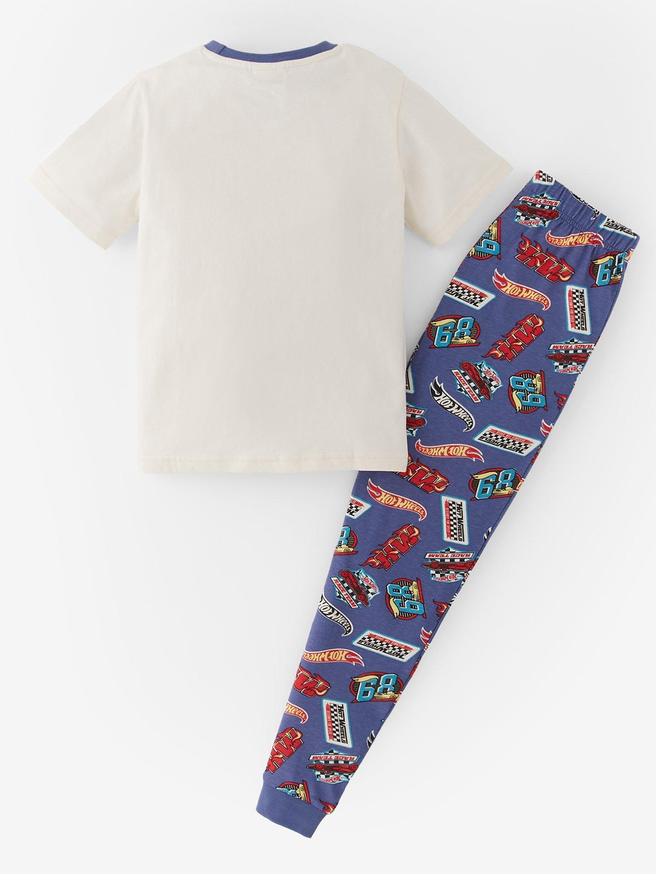  image of hot-wheels-short-sleeve-pyjamas-multi