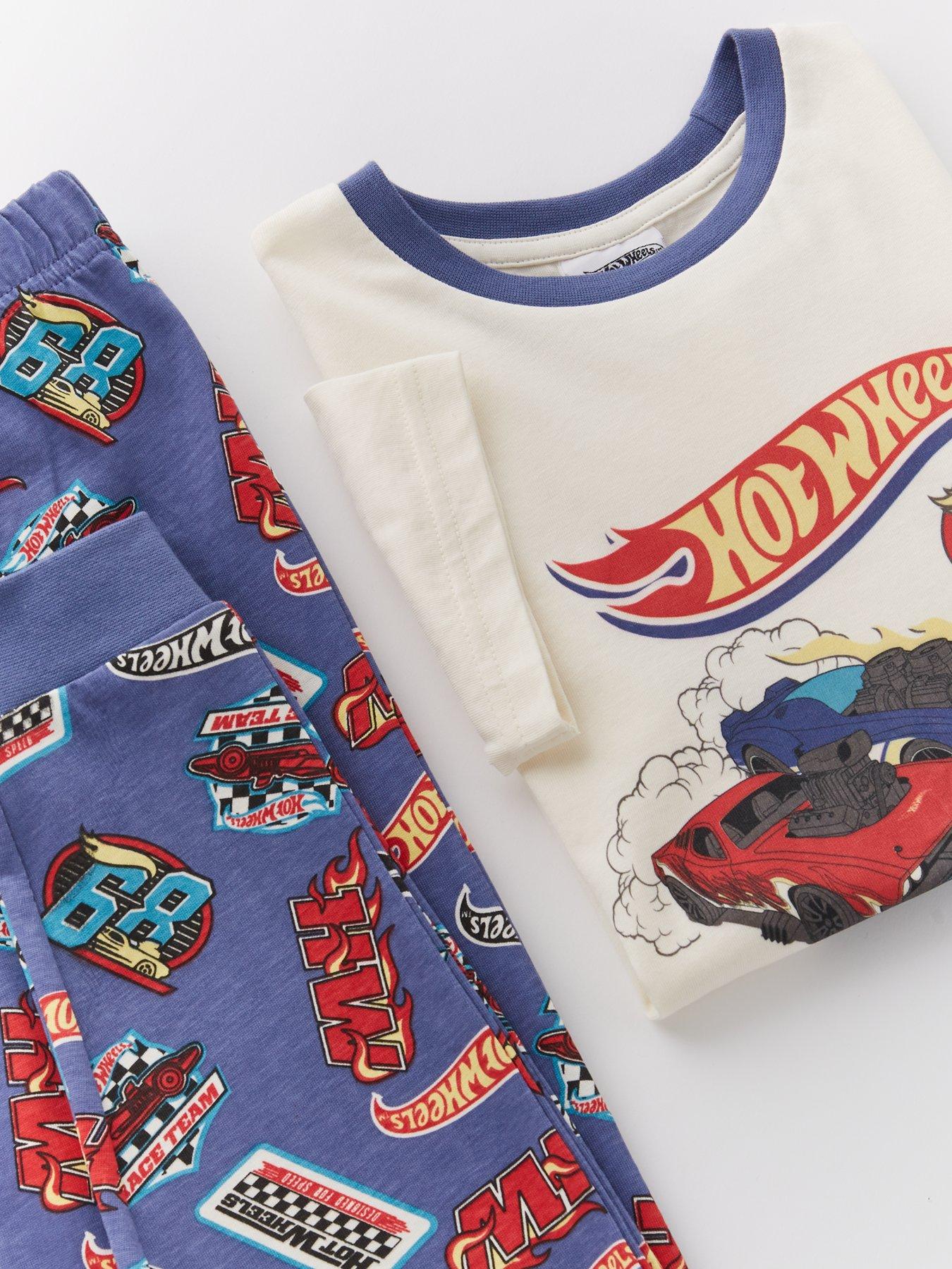  image of hot-wheels-short-sleeve-pyjamas-multi
