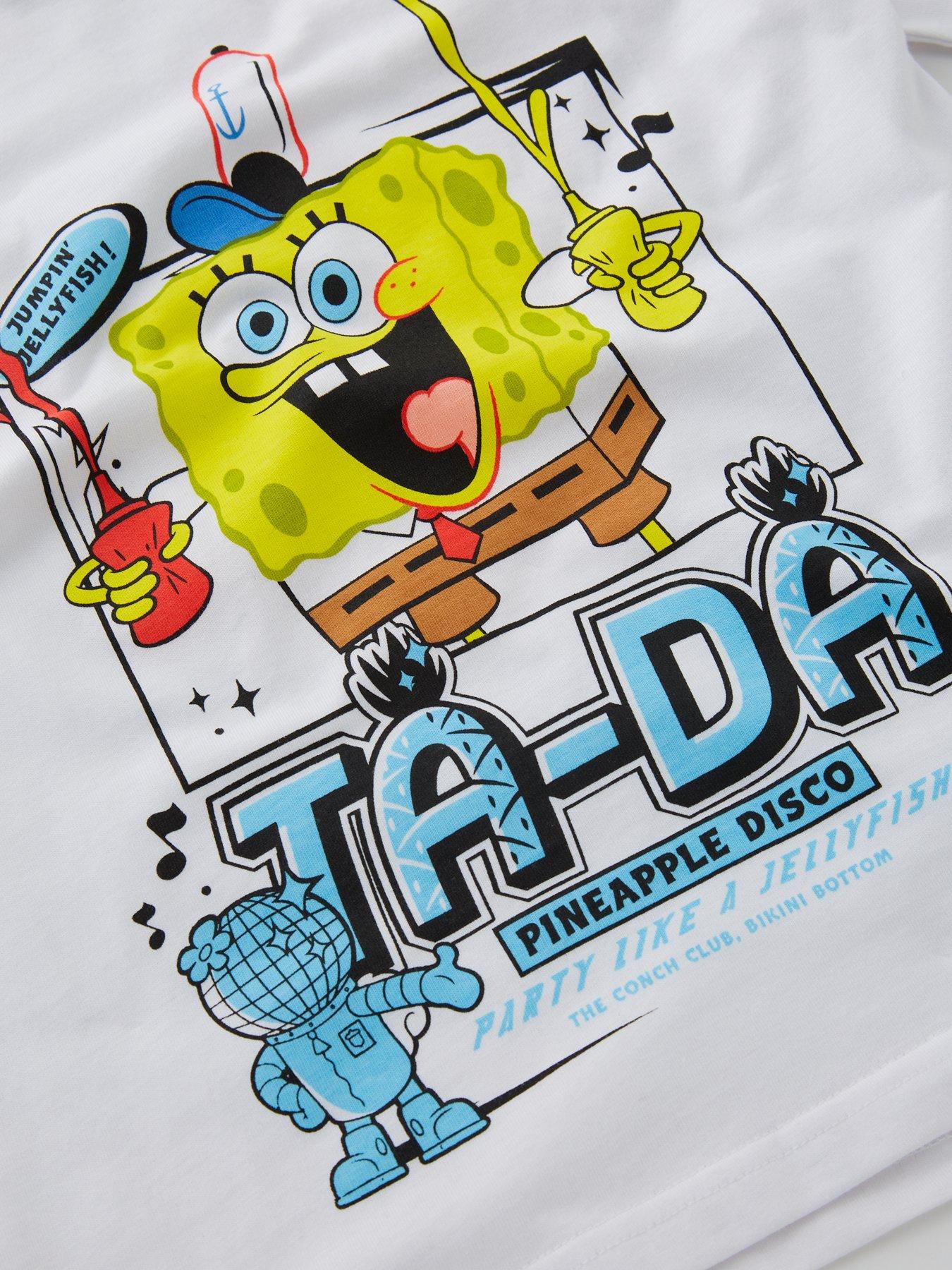  image of spongebob-squarepants-spongebob-short-sleeve-t-shirt-cream