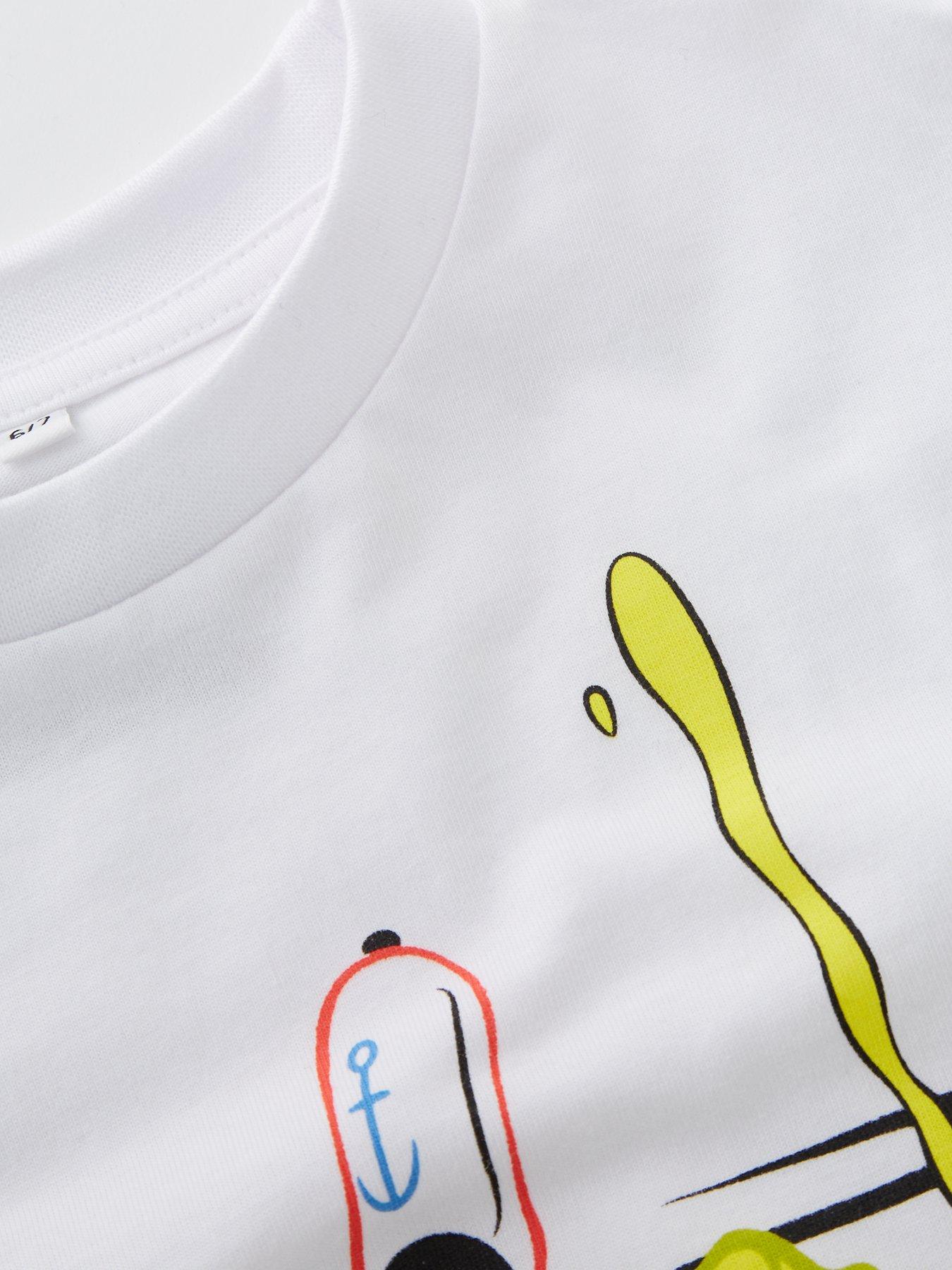  image of spongebob-squarepants-spongebob-short-sleeve-t-shirt-cream