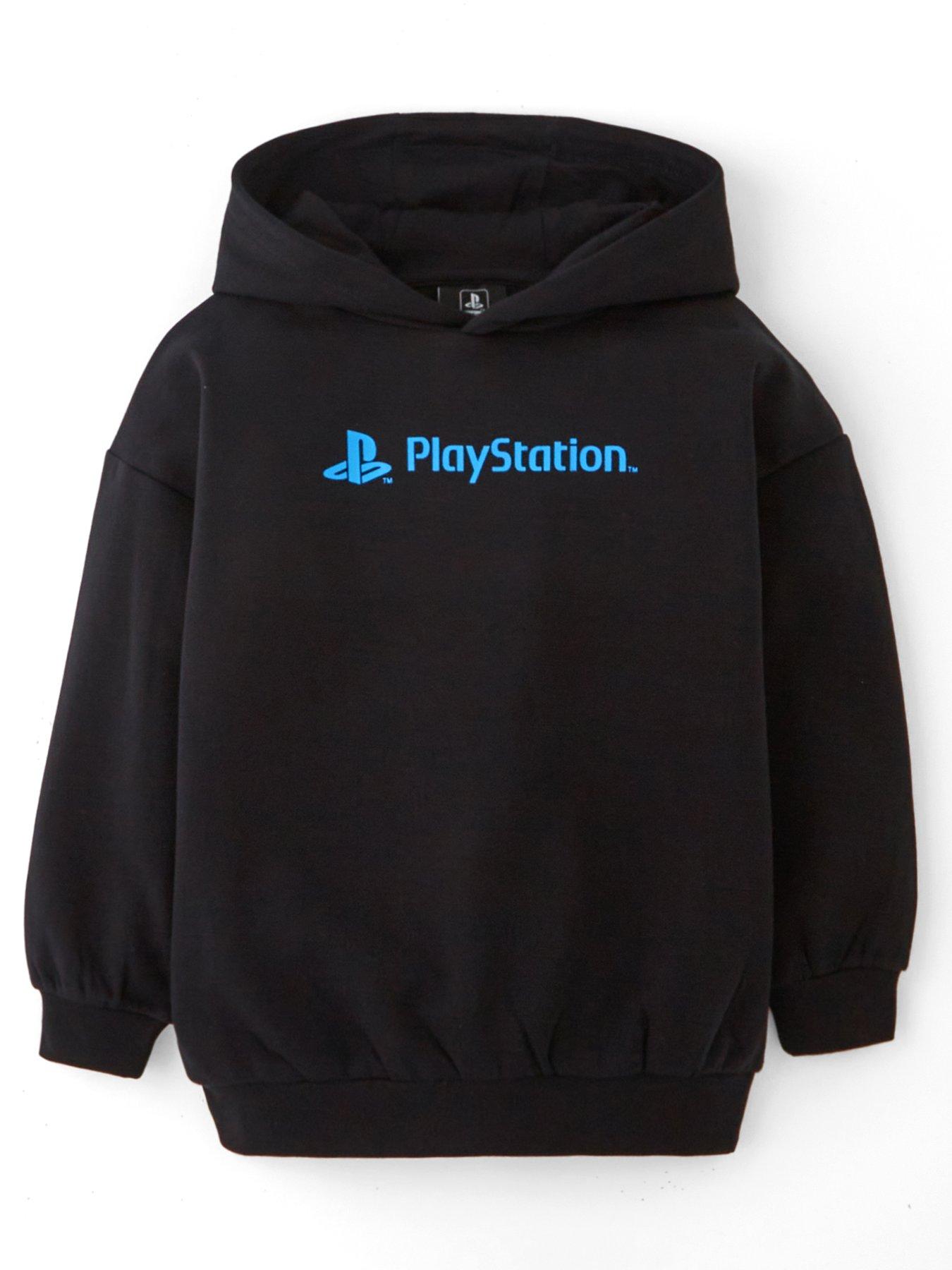 front image of playstation-back-print-hoodienbsp--black