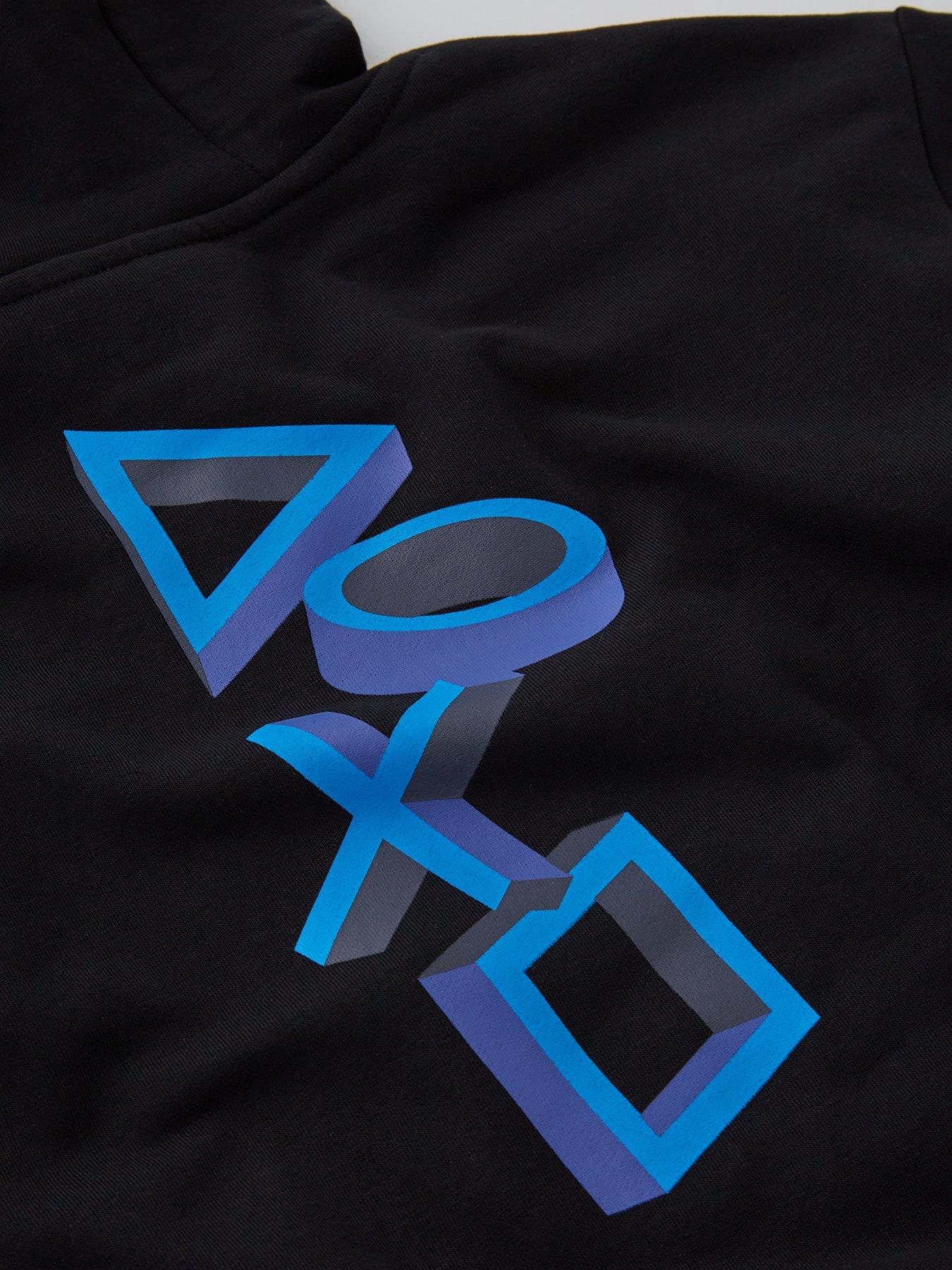  image of playstation-back-print-hoodienbsp--black