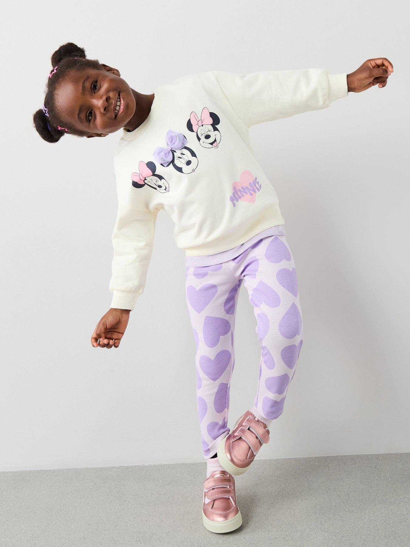 Minnie Mouse Disney Minnie Mouse Heart Sweatshirt Legging Set - Purple