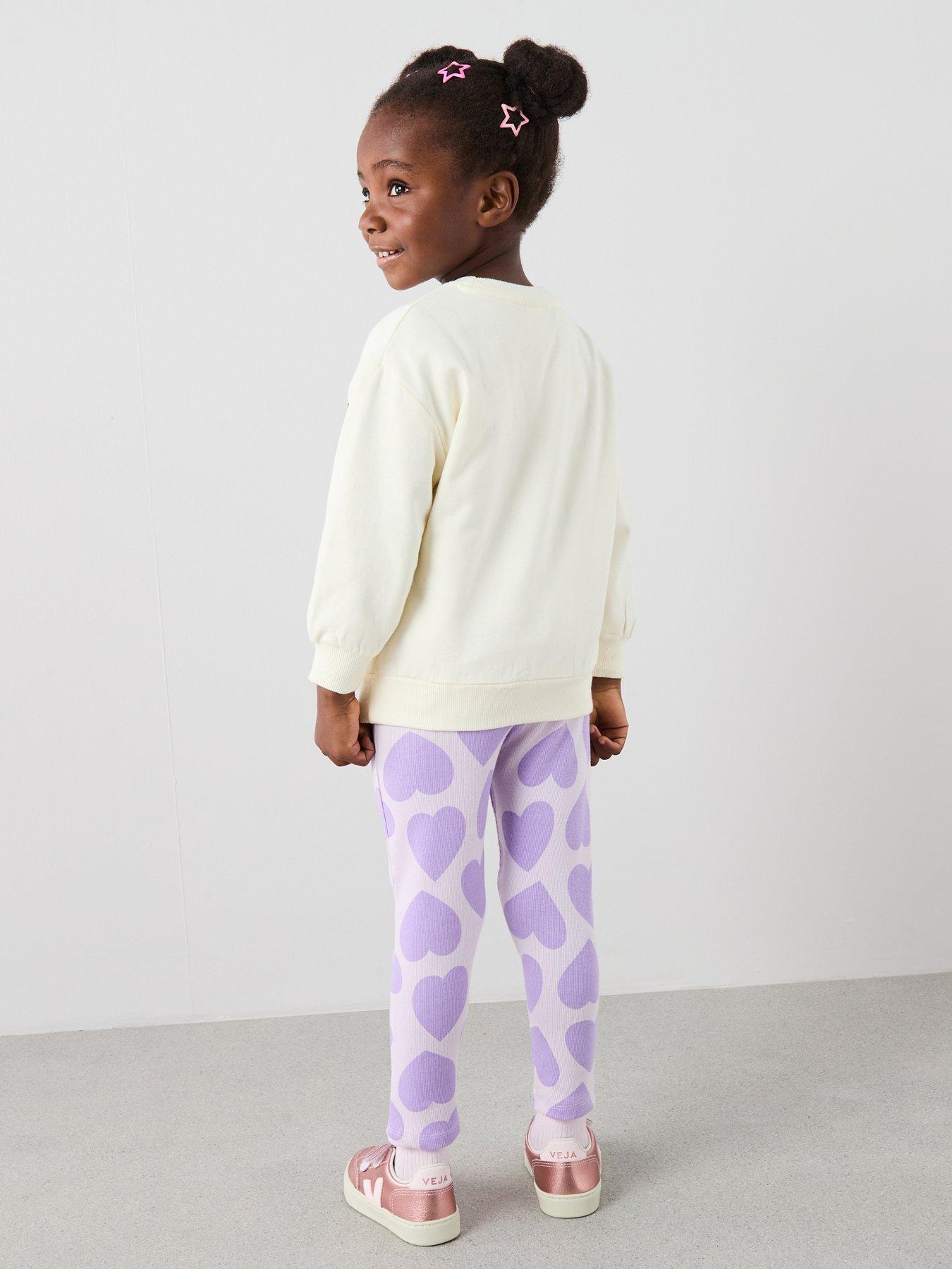 Image 2 of 5 of Minnie Mouse Disney Minnie Mouse Heart Sweatshirt Legging Set - Purple