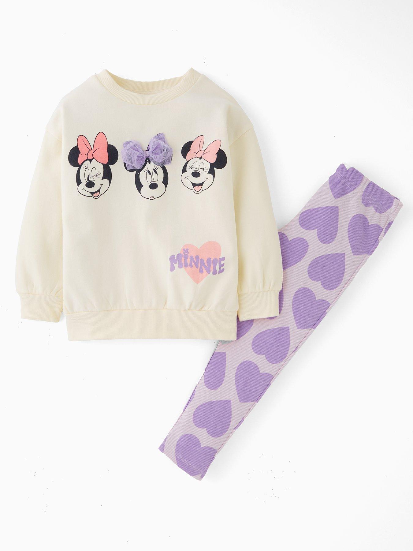 Minnie Mouse Disney Minnie Mouse Heart Sweatshirt Legging Set - Purple