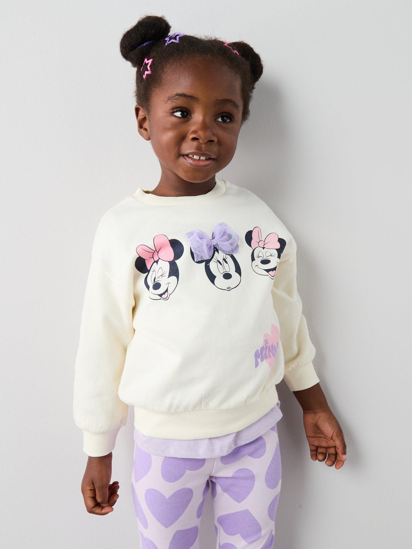 Image 3 of 5 of Minnie Mouse Disney Minnie Mouse Heart Sweatshirt Legging Set - Purple