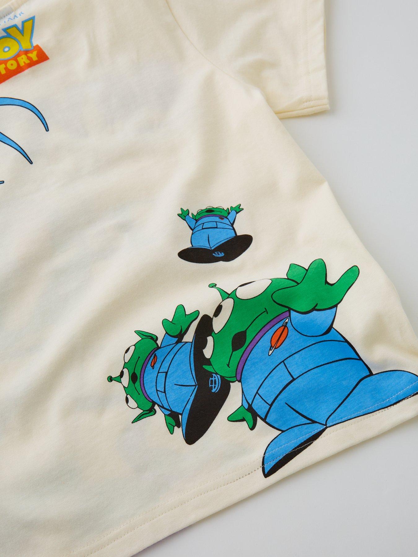  image of toy-story-buzz-lightyearnbspback-print-pyjamasnbsp-cream