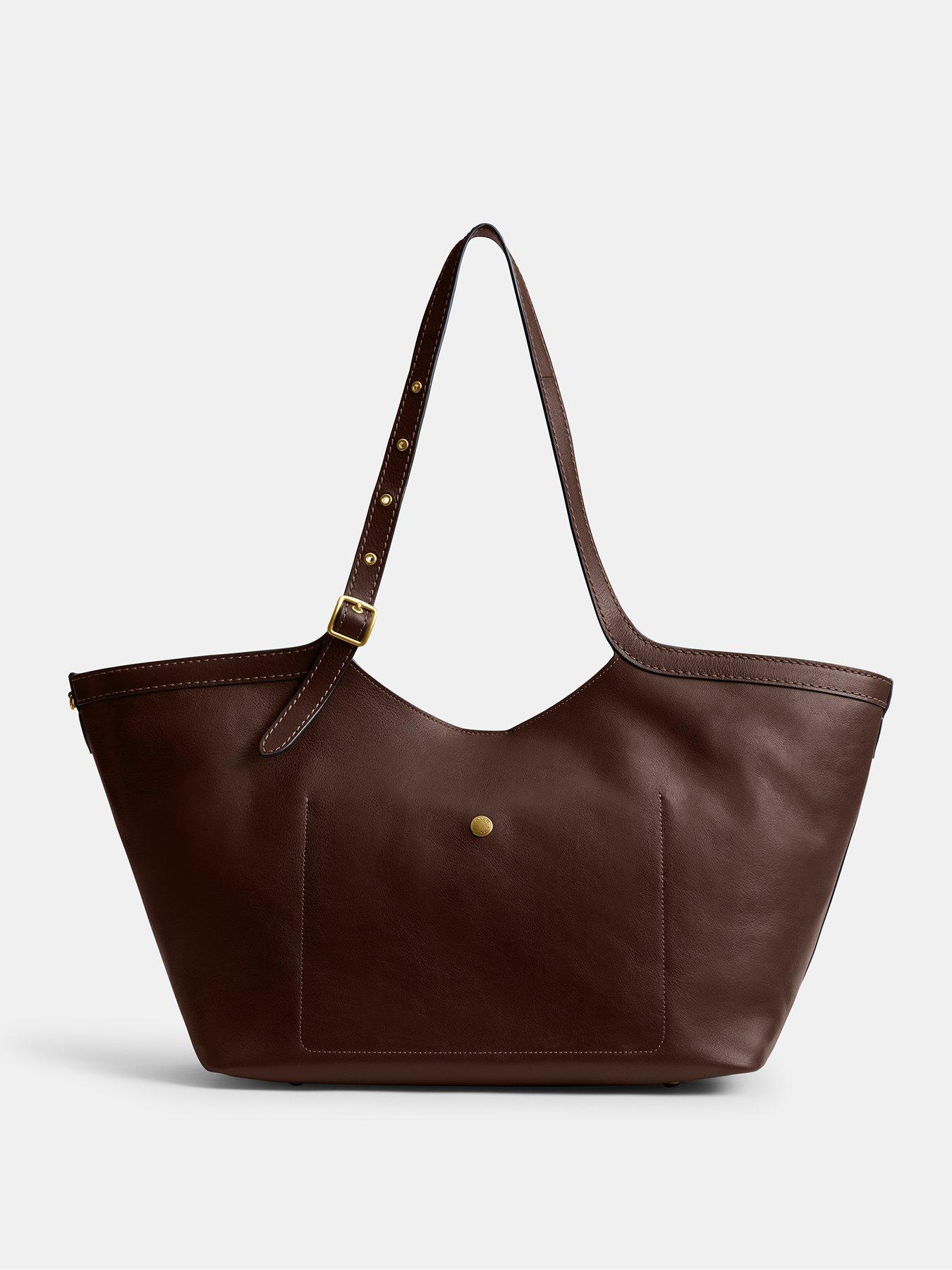 Image 4 of 4 of COACH Natural Grain Leather Gramercy Tote - Brown