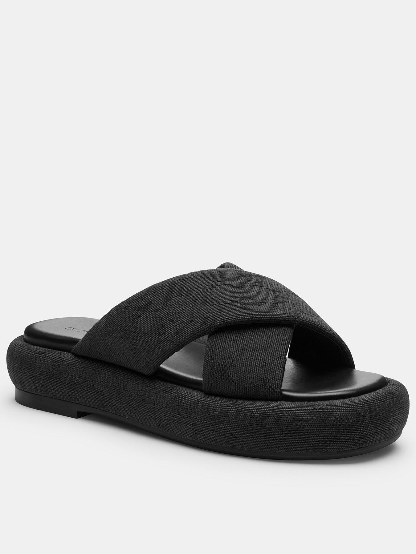 COACH Penelope Signature C Canvas Sandal - Black