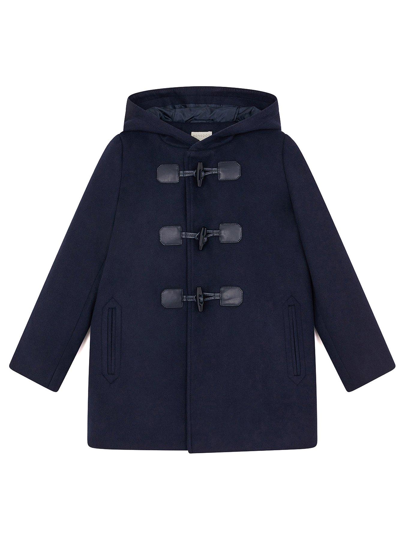 Image 1 of 3 of Monsoon Boys Duffle Coat - Navy