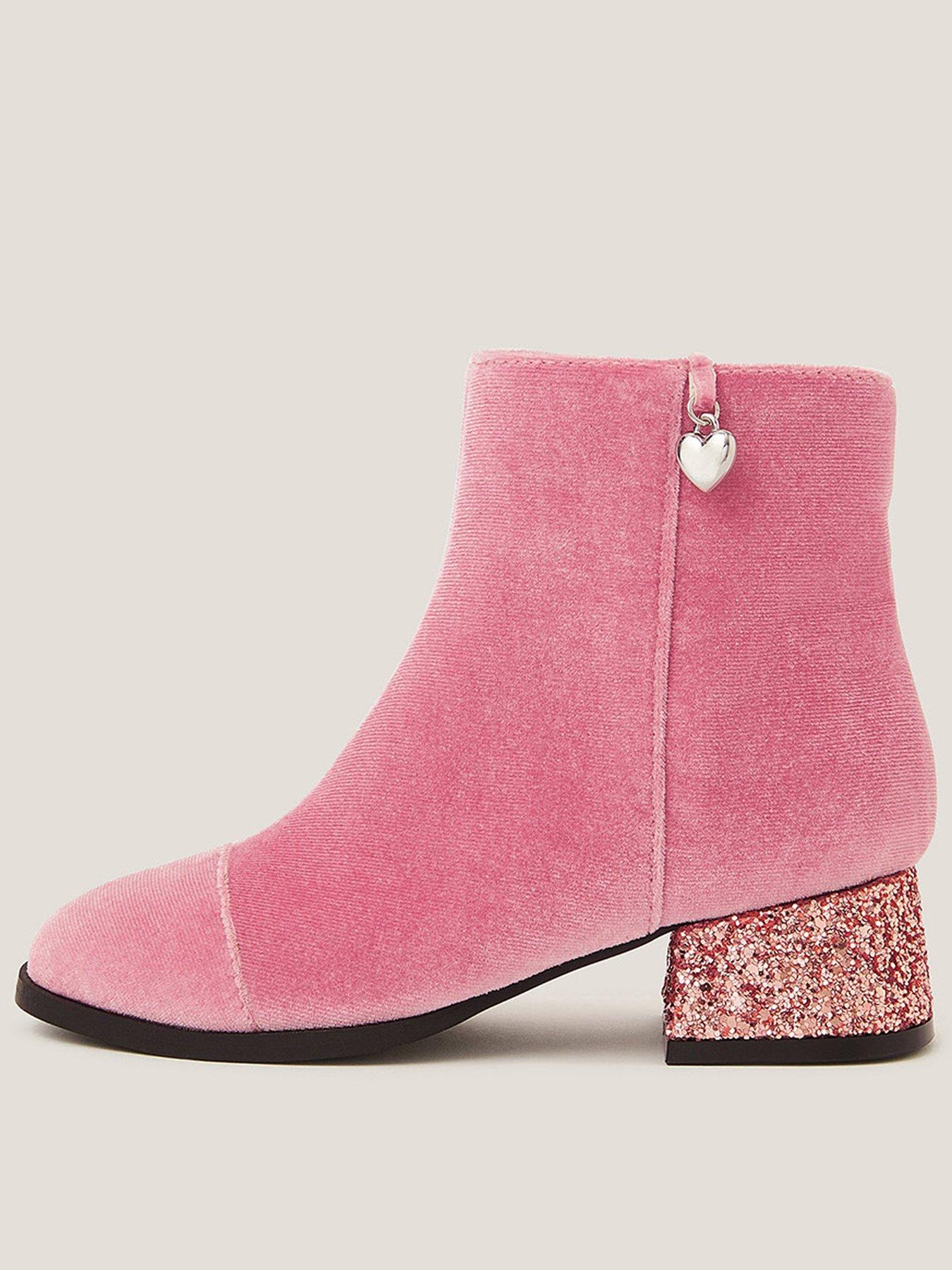 monsoon-girls-velvet-charm-boots-pink