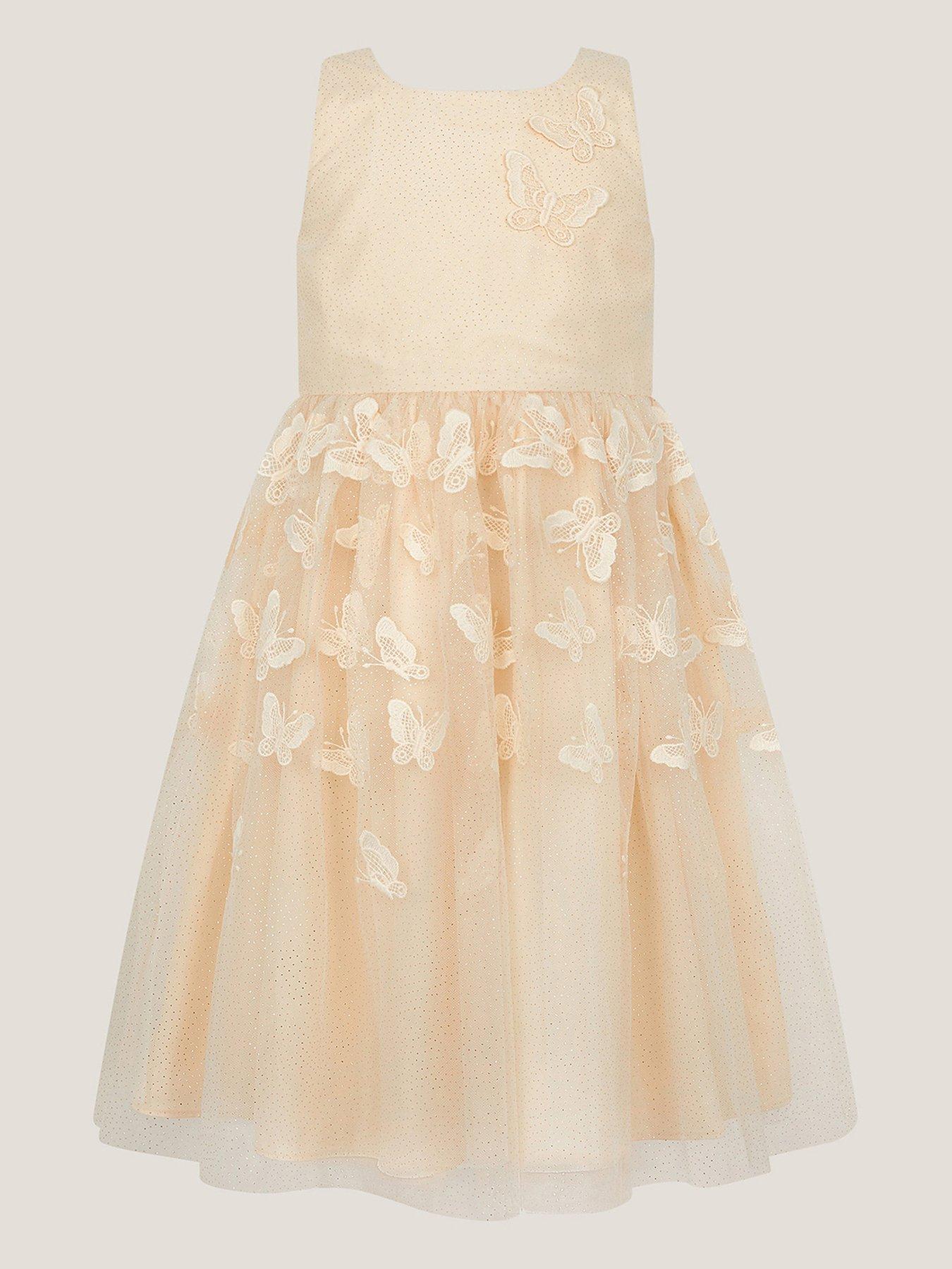  image of monsoon-girls-mapel-butterfly-scuba-dress-beige