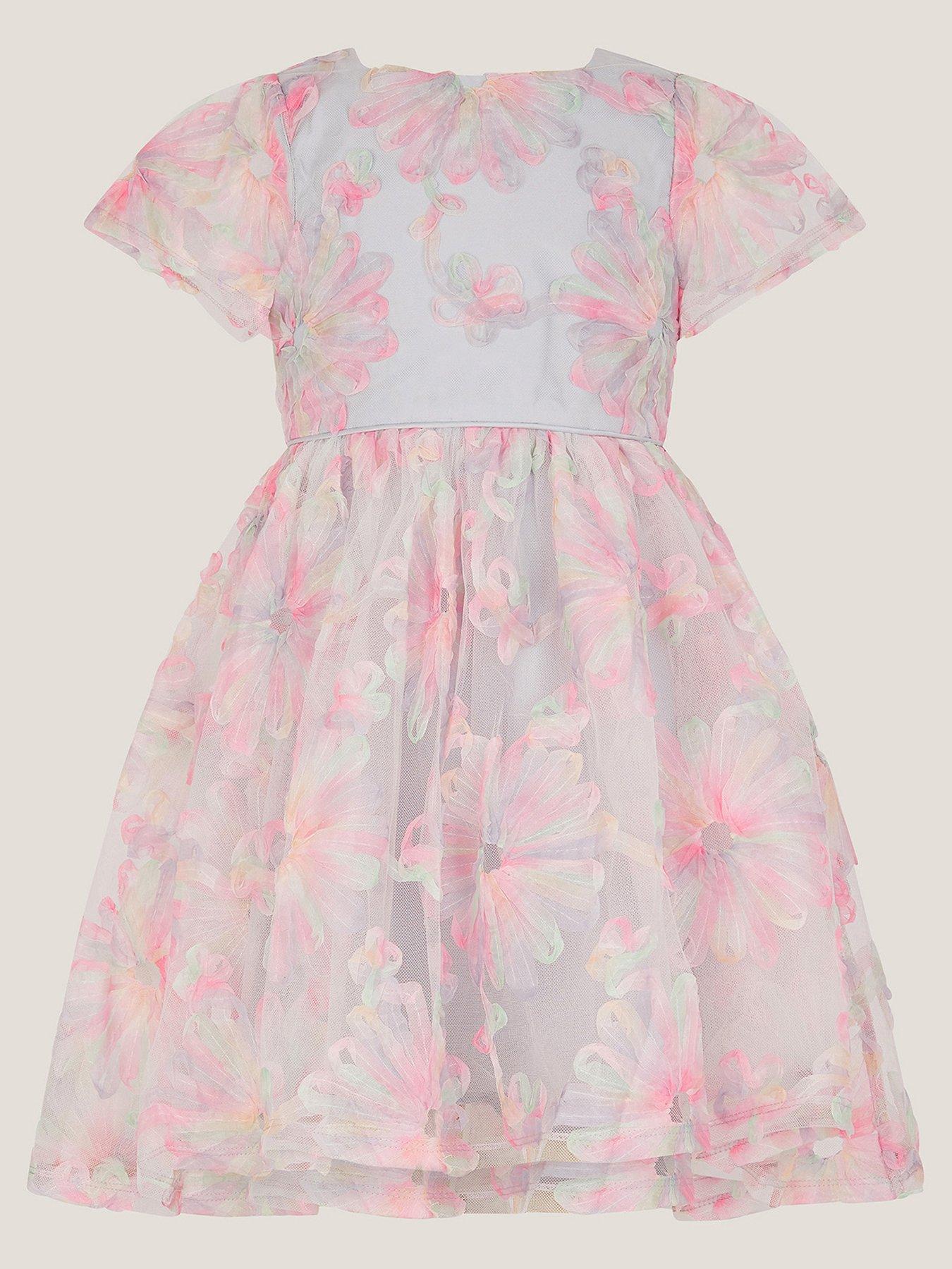 undefined Girls Haisley 3d Flower Dress - Multi