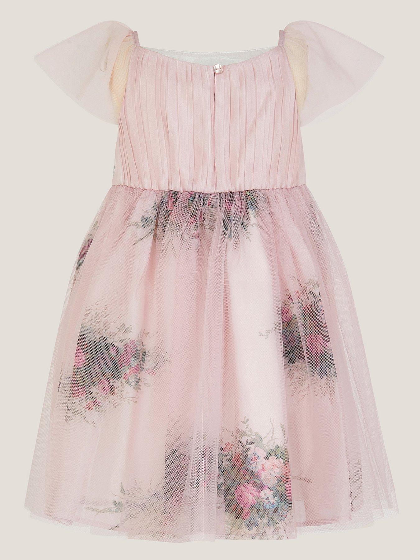 Image 2 of 3 of Monsoon Baby Girls Charlotte Printed Dress - Pink