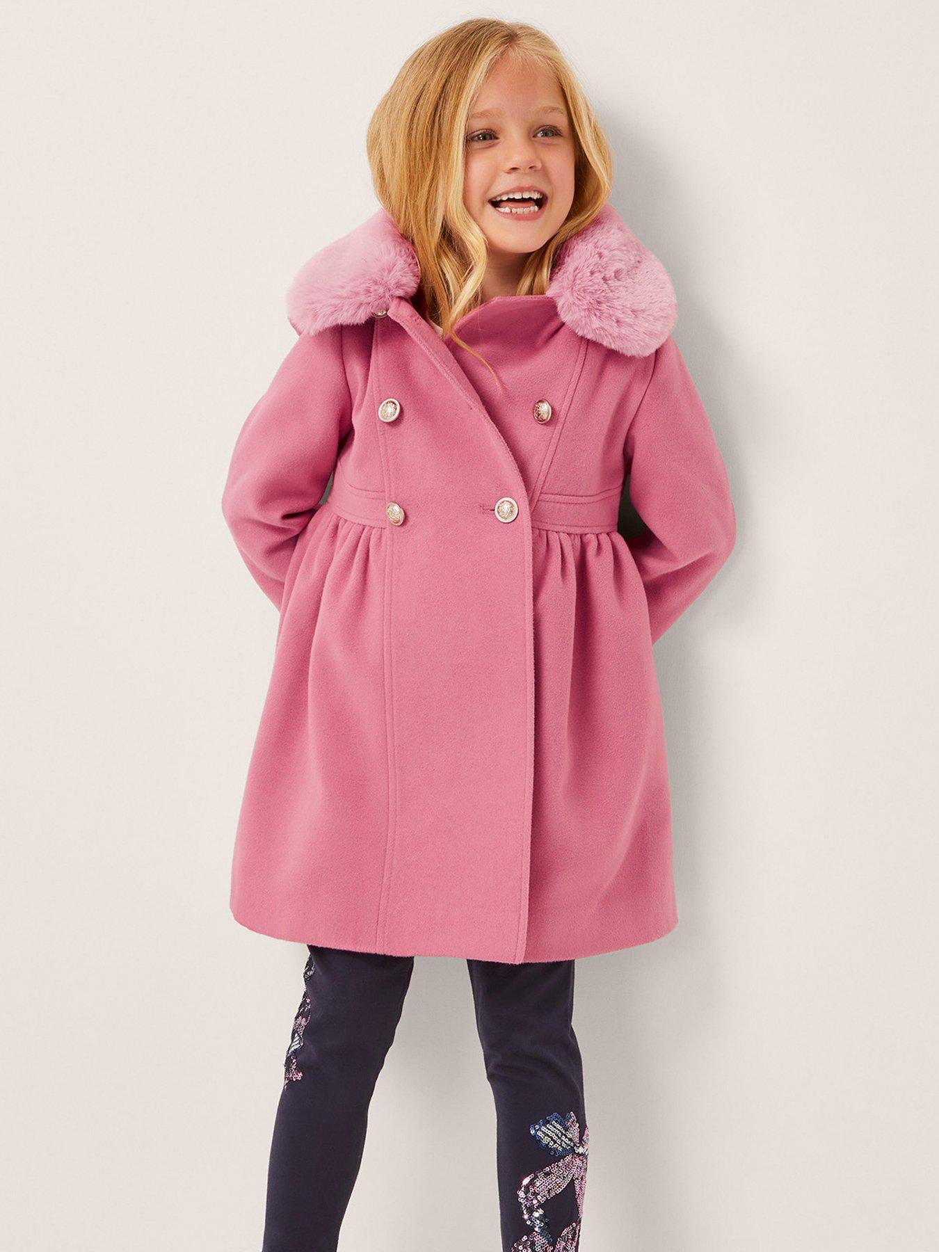 Monsoon Girls Natalia Coat - Pink