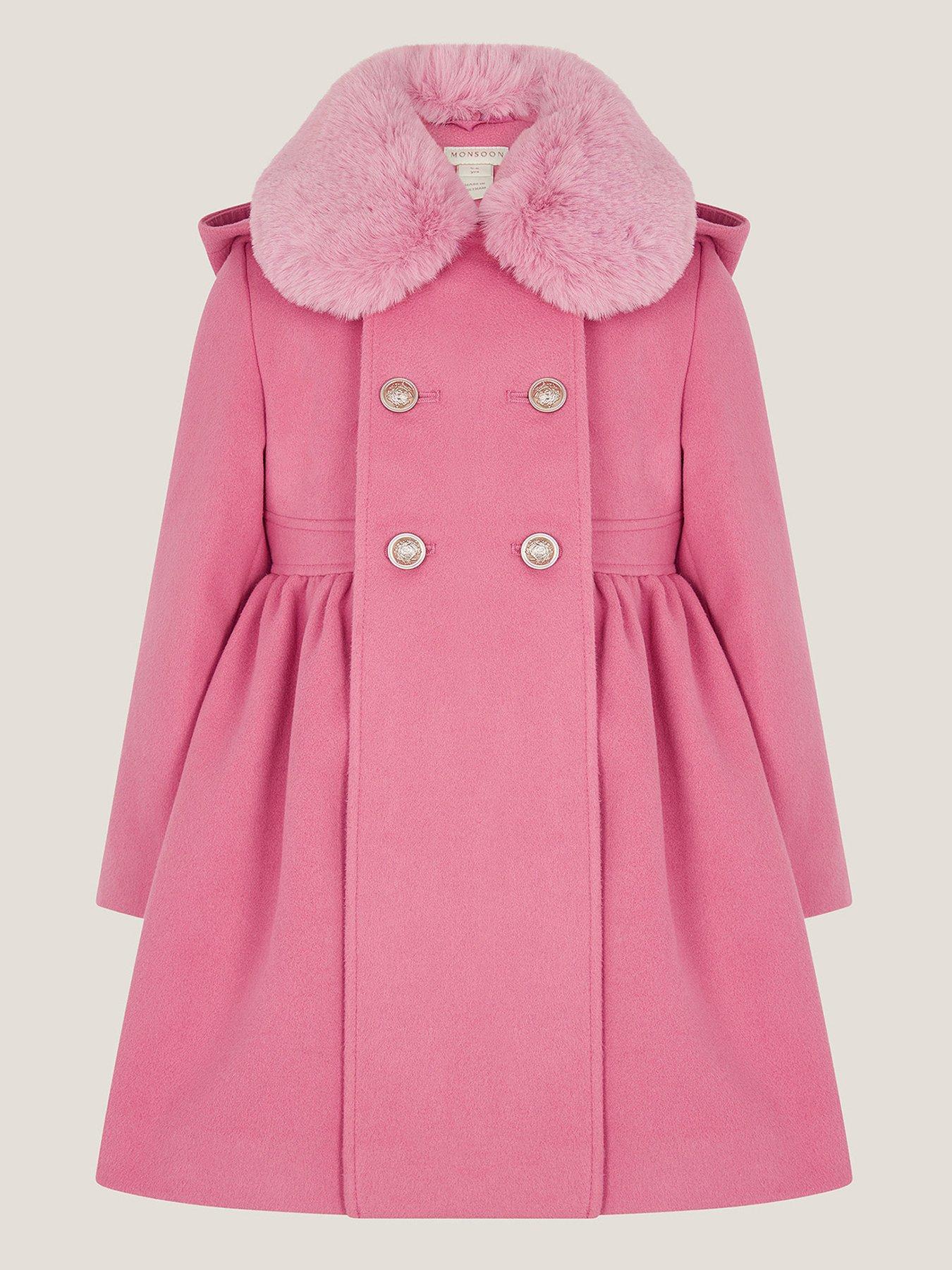 Monsoon Girls Natalia Coat - Pink