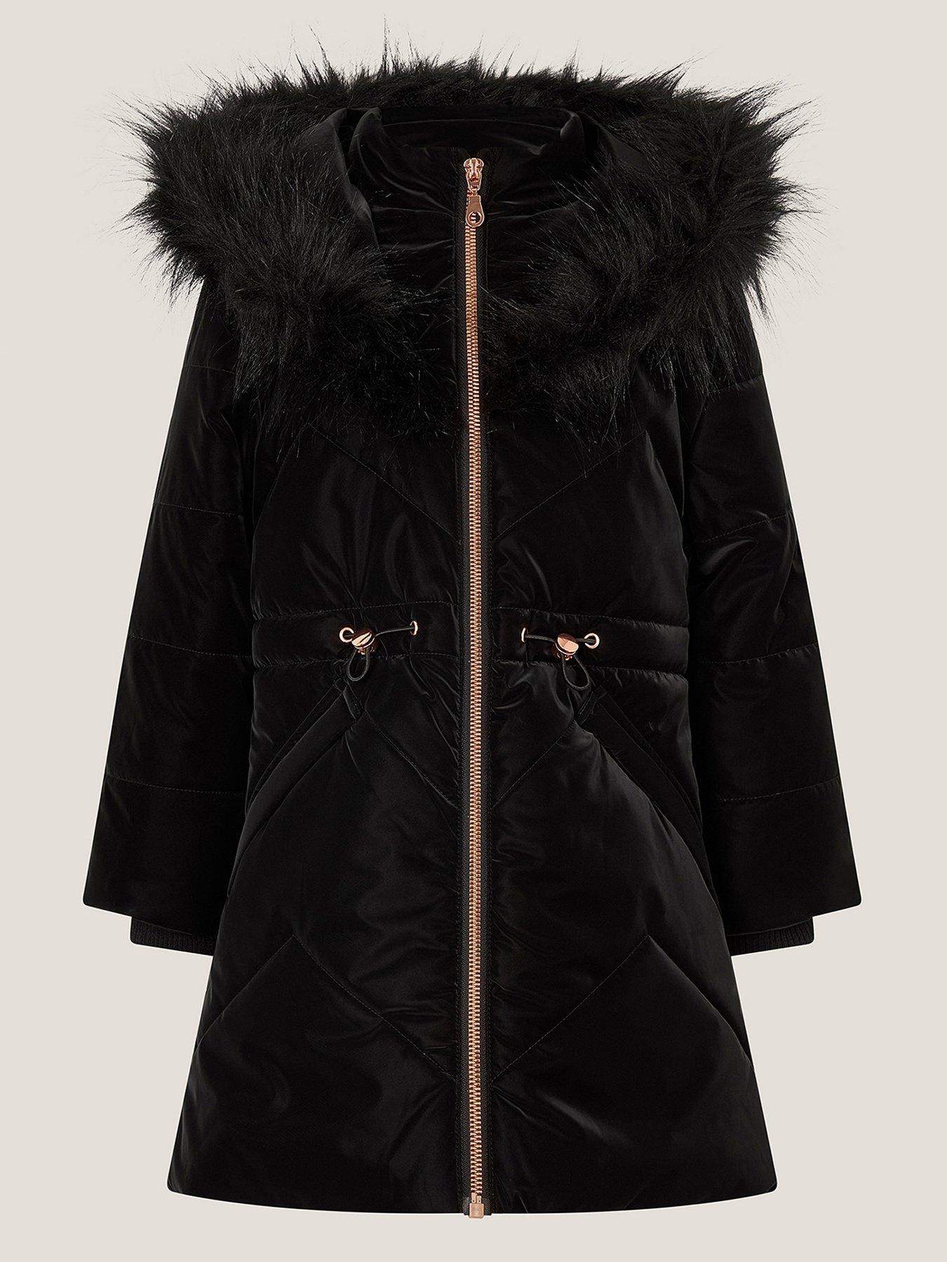 monsoon-girls-faux-fur-collar-padded-coat-black