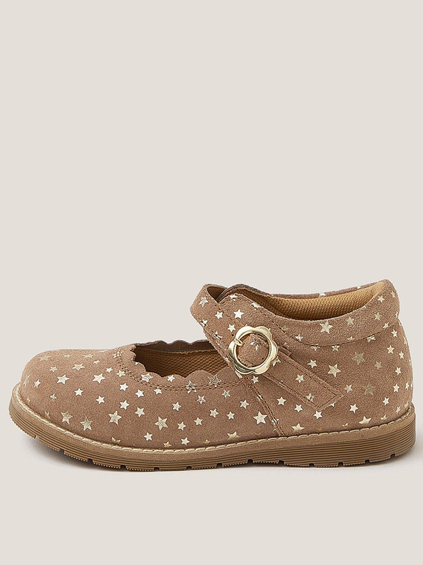 Image 1 of 3 of Monsoon Girls Toddler Leather Mary Jane Shoes - Gold