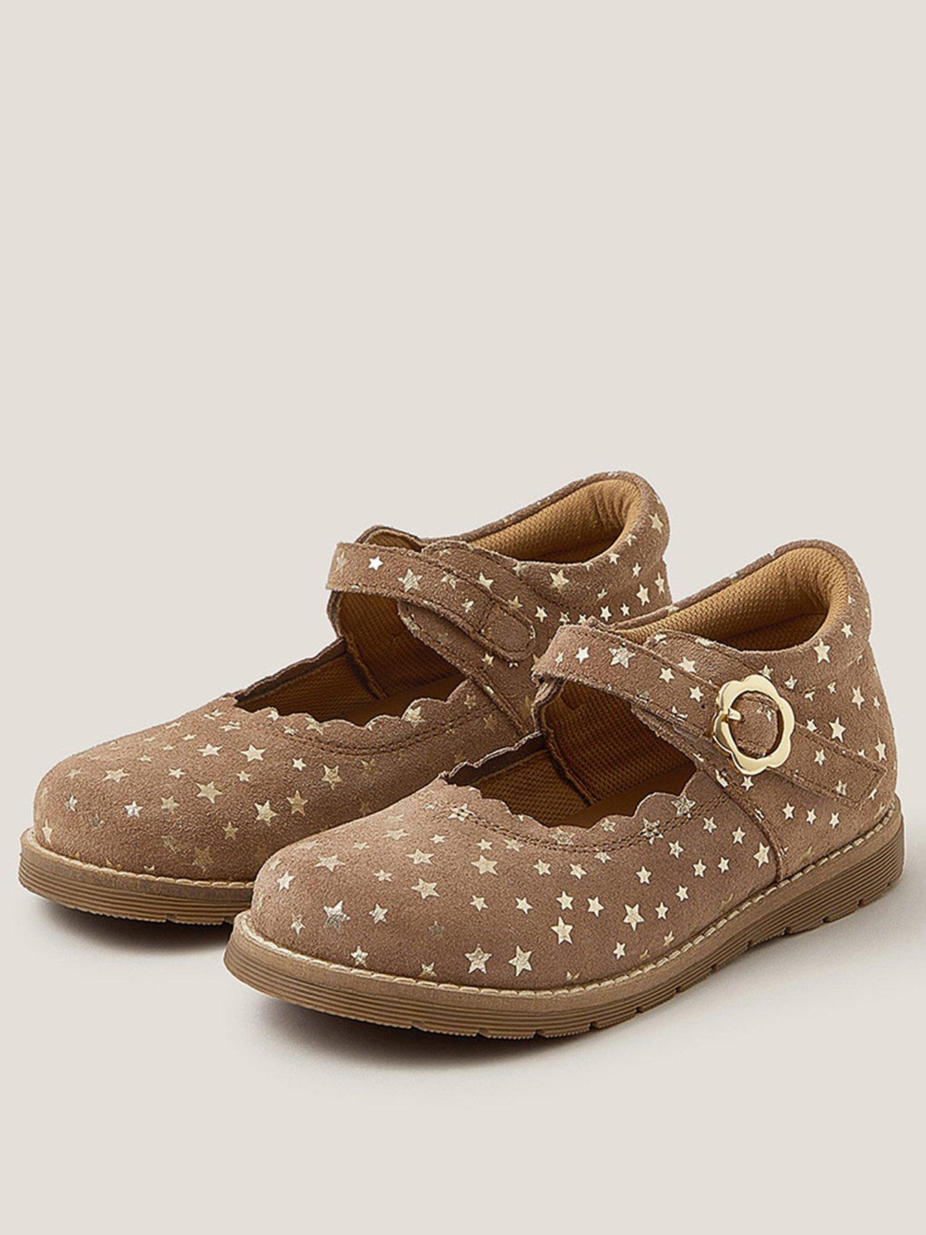 Image 2 of 3 of Monsoon Girls Toddler Leather Mary Jane Shoes - Gold