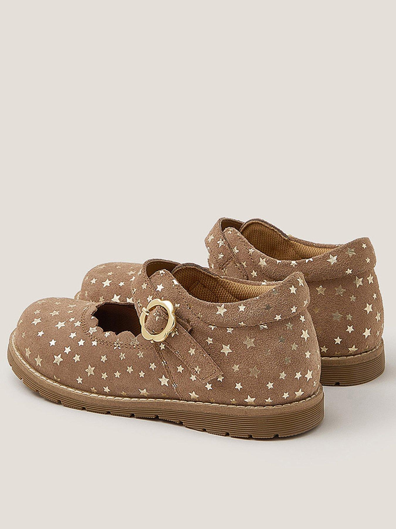 Image 3 of 3 of Monsoon Girls Toddler Leather Mary Jane Shoes - Gold