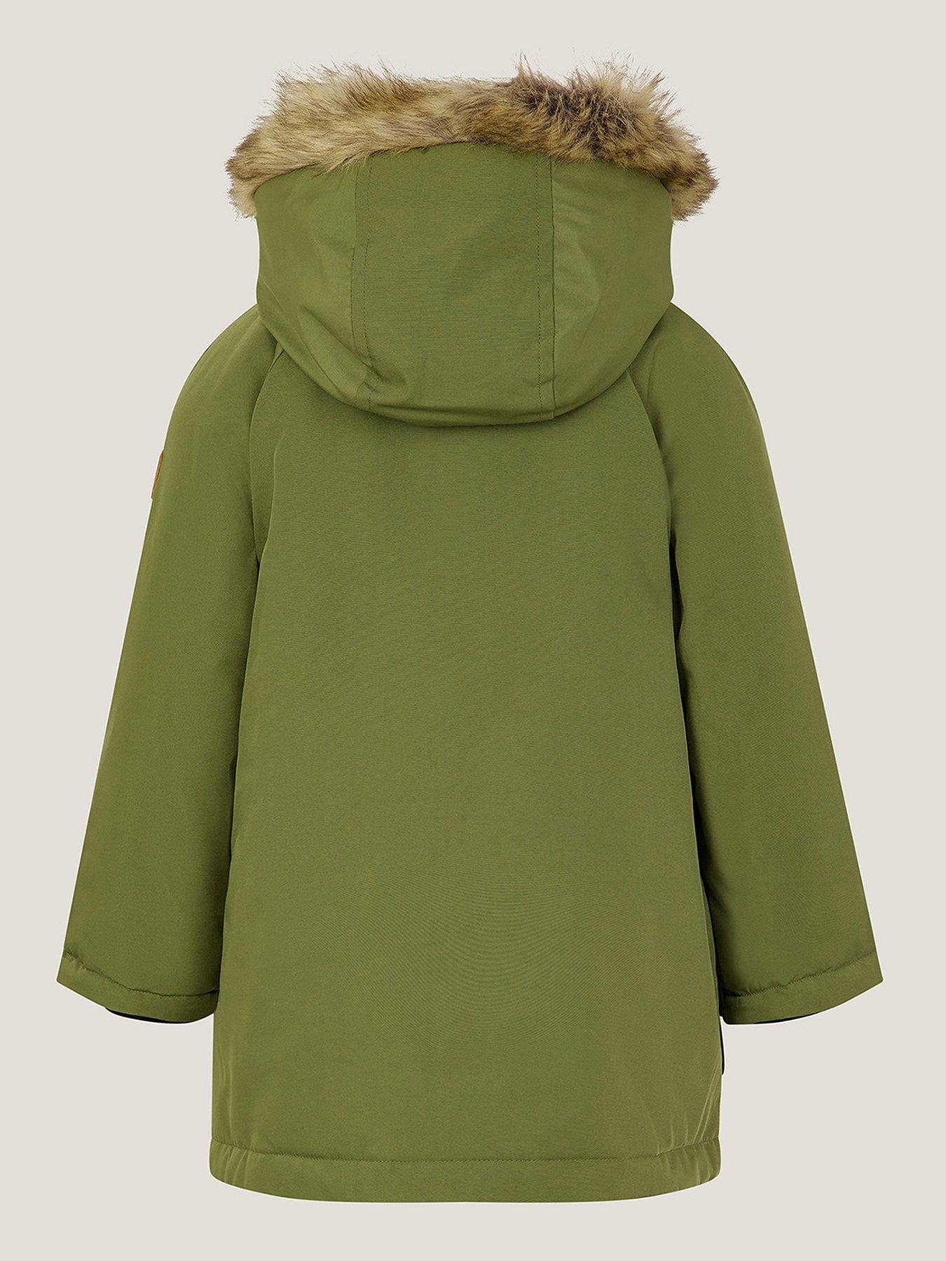  image of monsoon-boys-hooded-parka-green