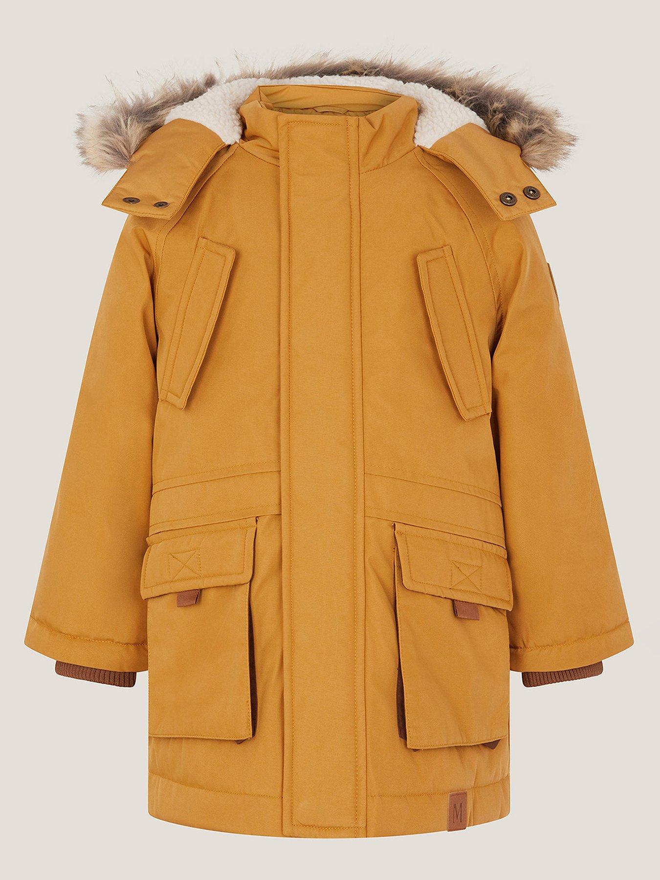 undefined Boys Hooded Parka - Yellow