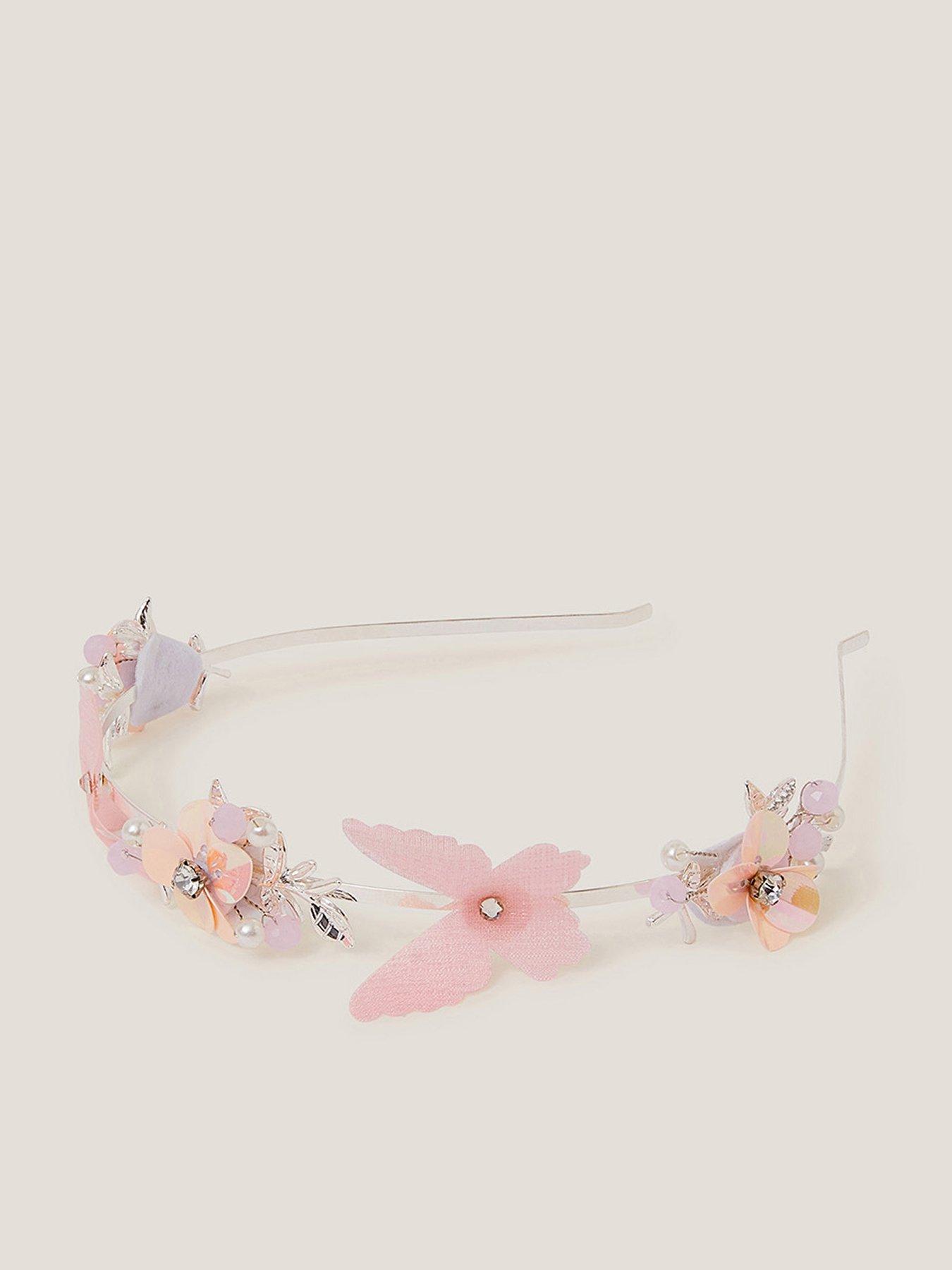 undefined Girls Flutter Flower Aliceband - Pink