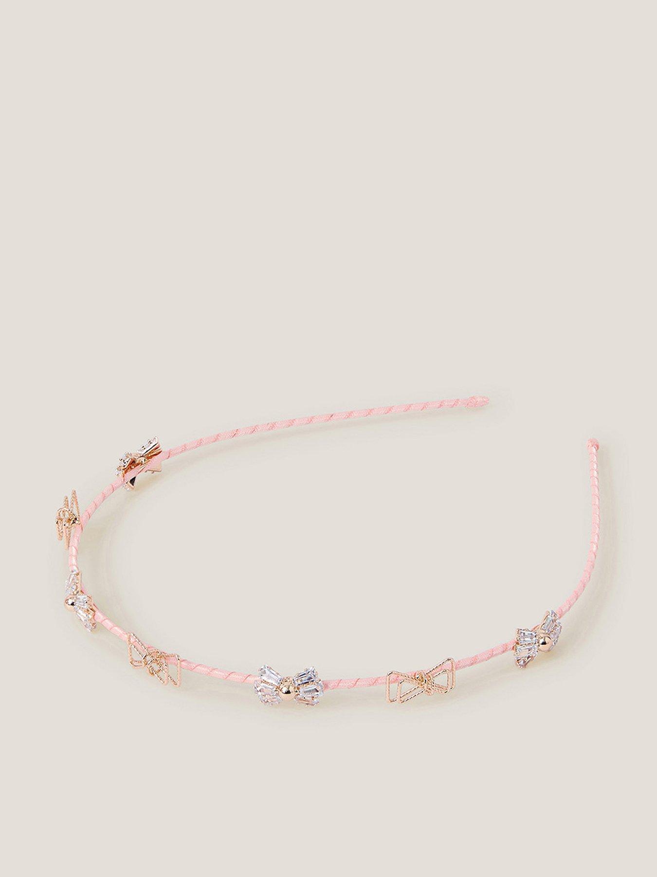 undefined Girls Cute Mini Bow Alice Band - Pink