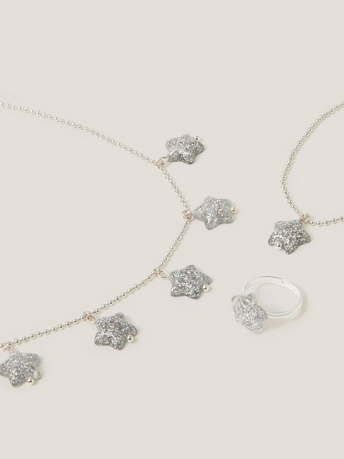Image 2 of 2 of Monsoon Glitter Star Jewellery Set - Silver