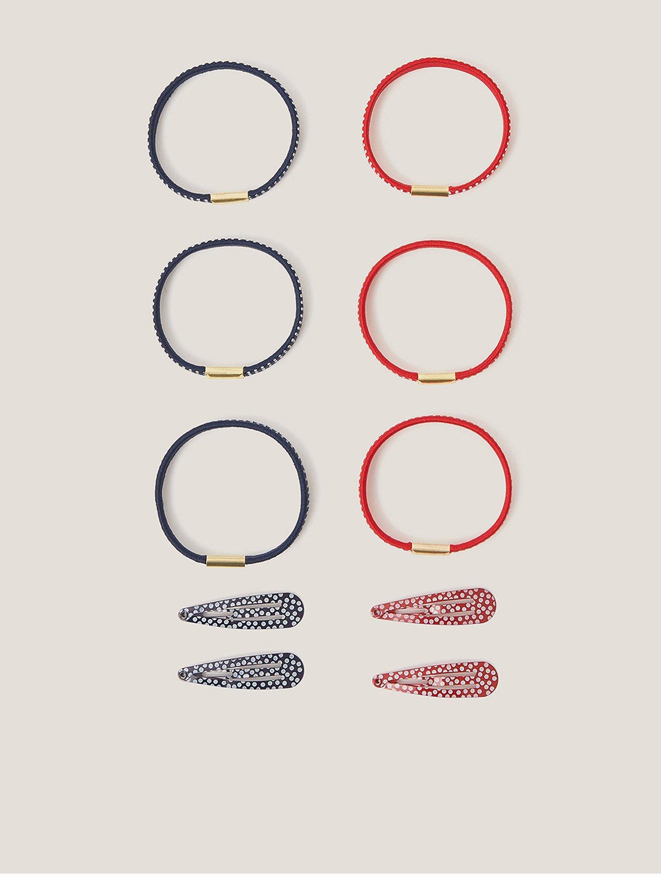 Image 1 of 2 of Monsoon Girls School Spotty Hair Set - Multi