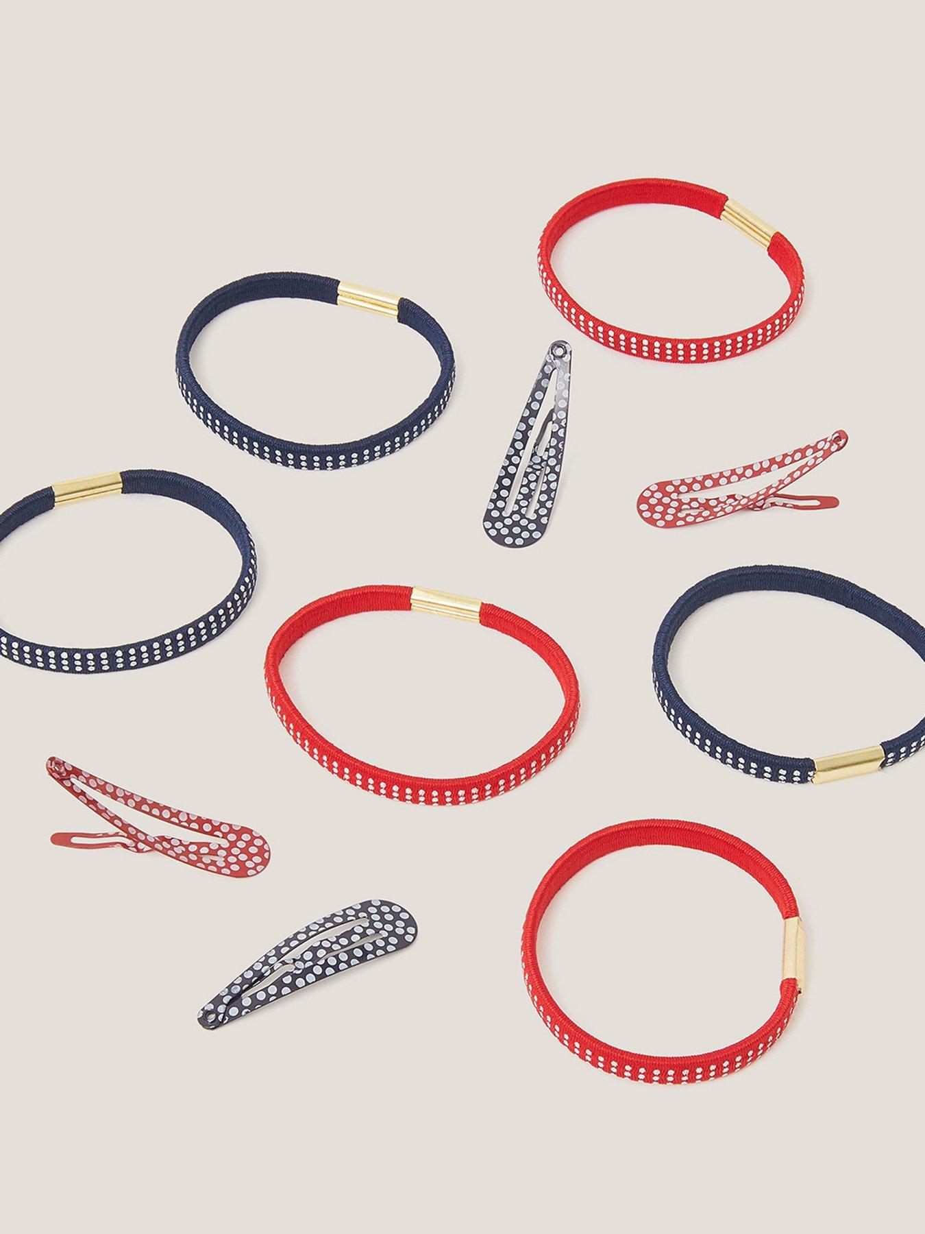 Image 2 of 2 of Monsoon Girls School Spotty Hair Set - Multi