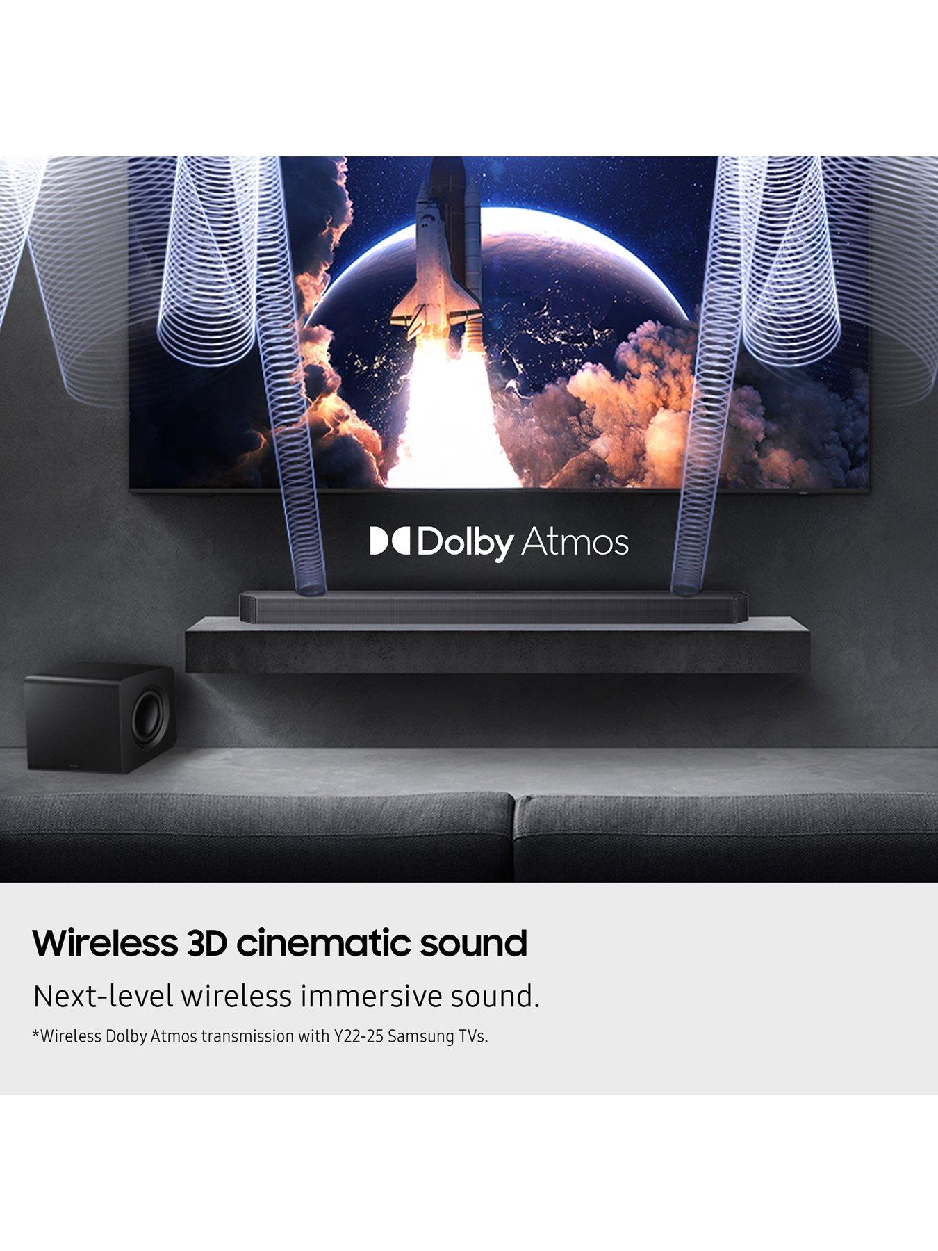  image of samsung-hw-q930fxu-914-channel-q-series-soundbar-with-subwoofer-amp-rear-speakers-dolby-atmos-amazon-alexa-apple-airplay