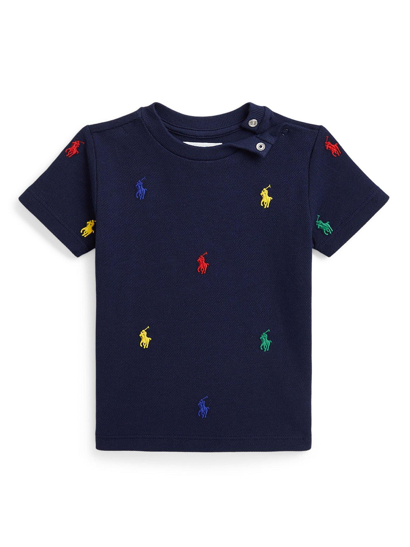undefined Baby Boys All Over Polo Short Sleeve T-shirt - Navy