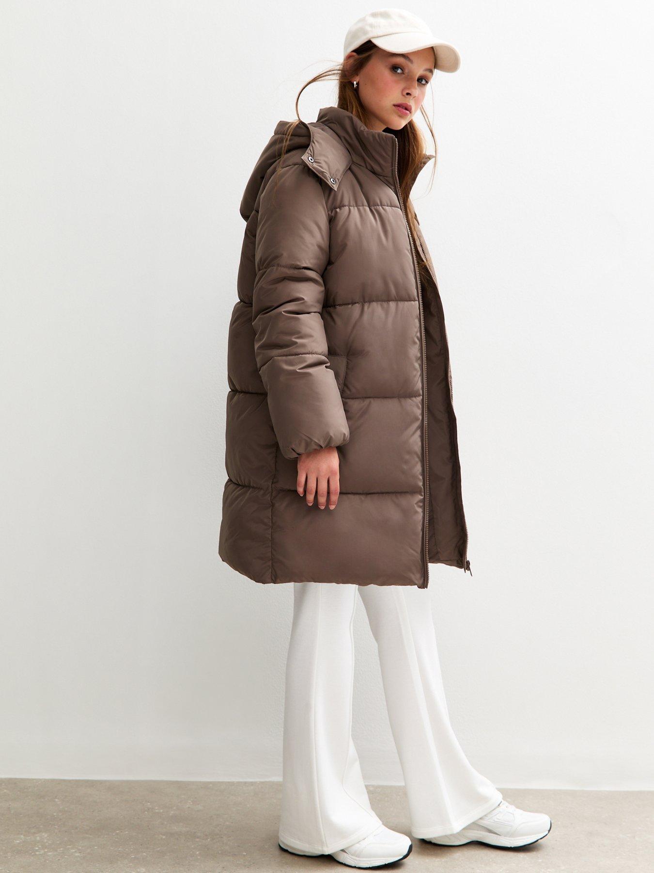  image of new-look-915-girls-padded-midi-coat-light-brown
