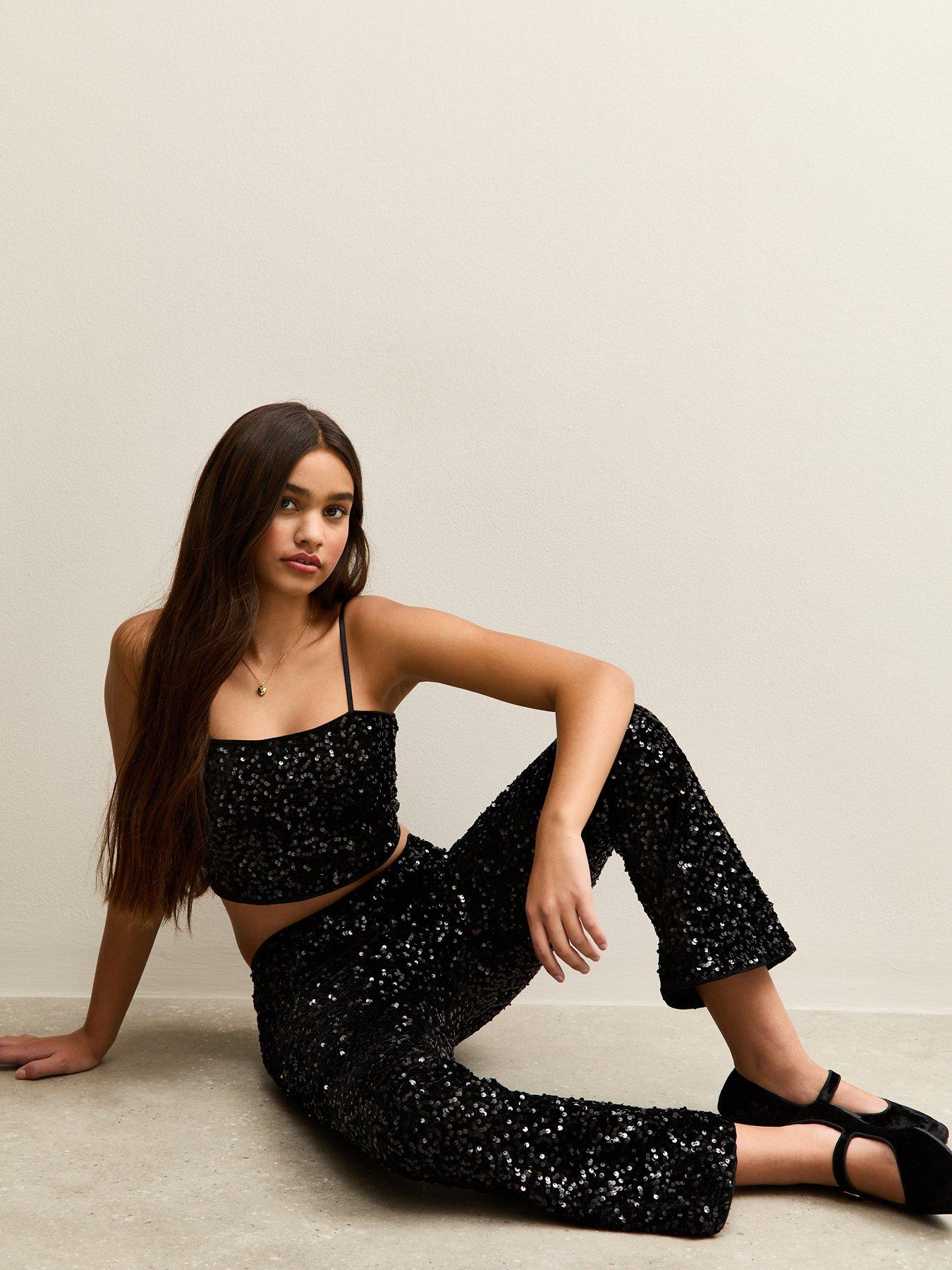  image of new-look-915-sequin-cami-black