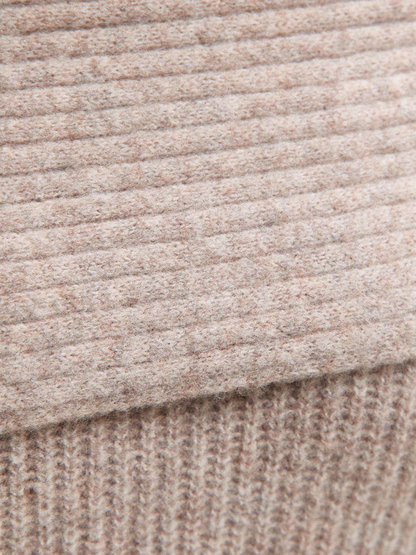  image of new-look-915-girls-off-the-shoulder-rib-jumper-oatmeal