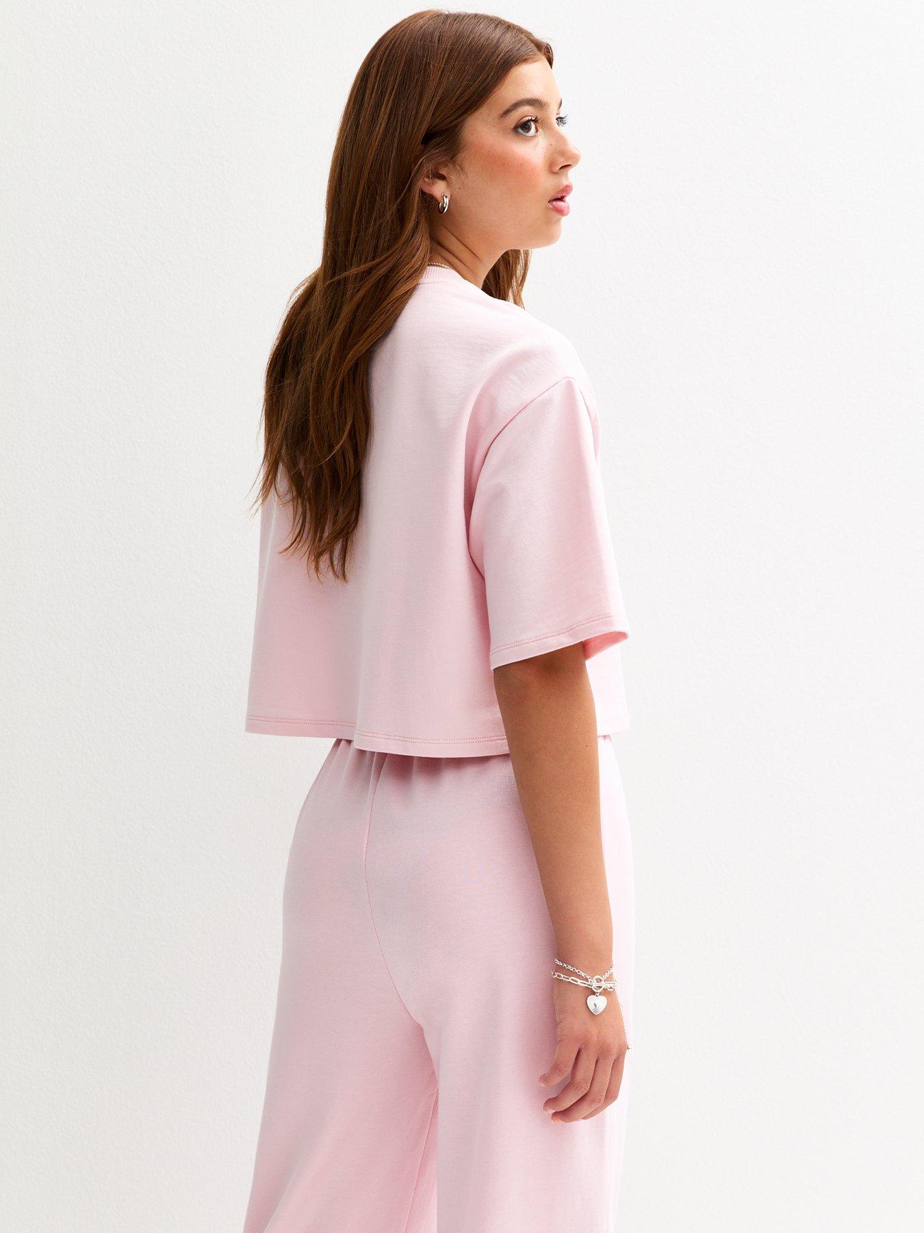 Image 2 of 5 of New Look 915 Girls Short Sleeve Sweatshirt - Light Pink