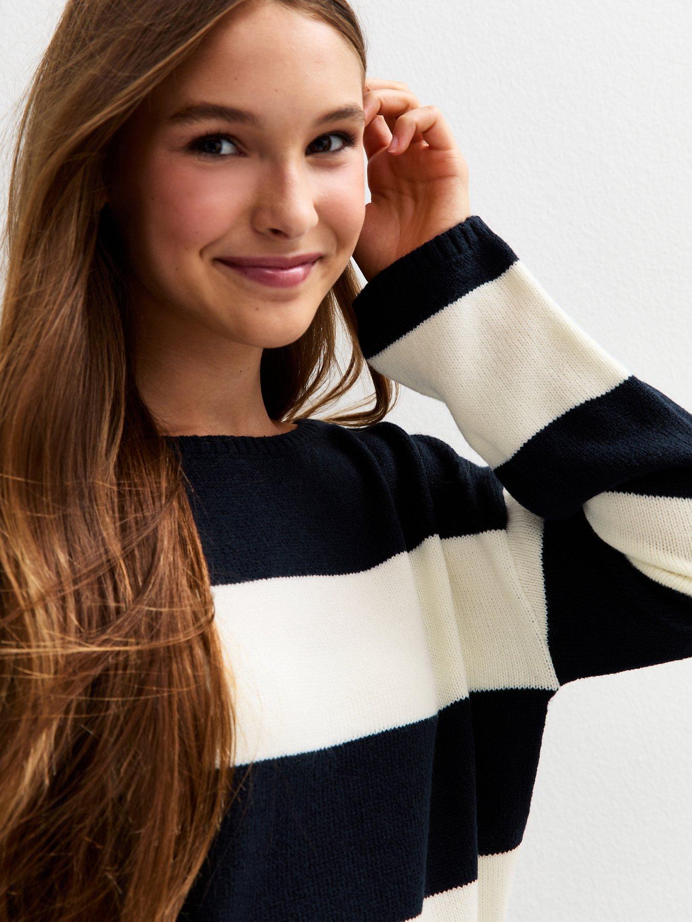  image of new-look-915-slouchy-slash-neck-jumper-whiteblack