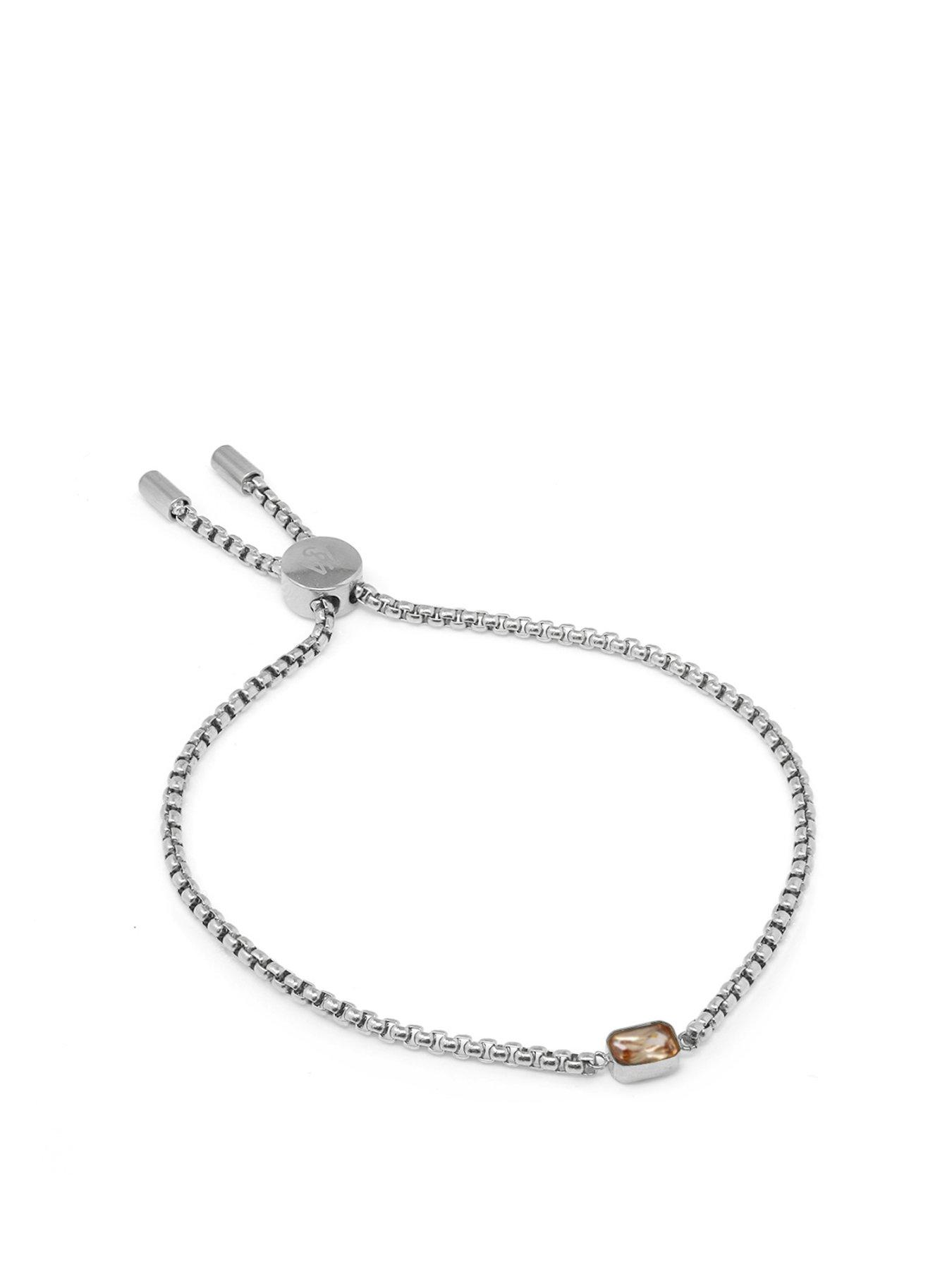 undefined Children's Birthstone Bracelet - Silver